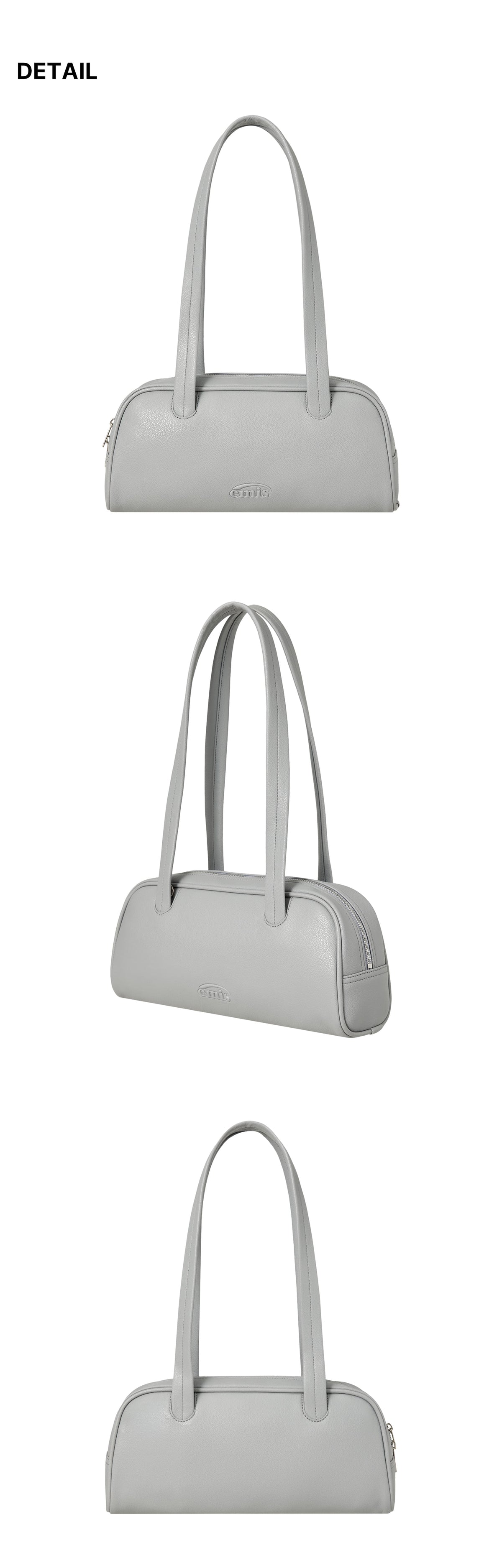 Emis Grain Long Handle Shoulder Bag-Ash Blue