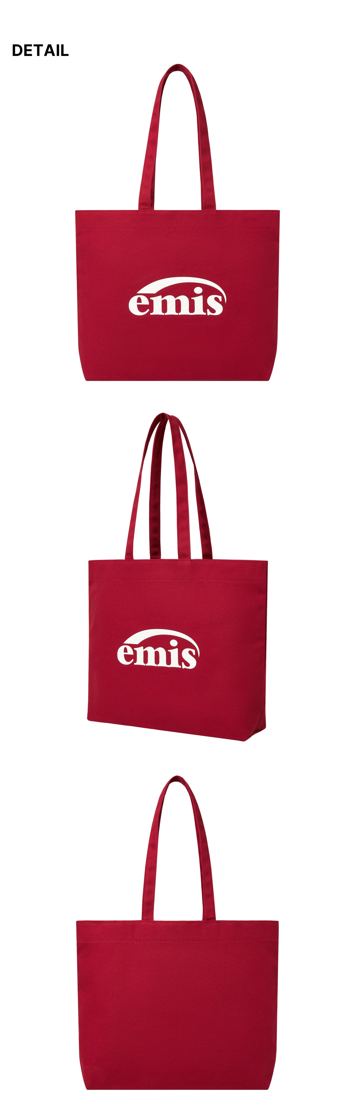 Emis Logo Oxford Shoulder Bag-Burgundy