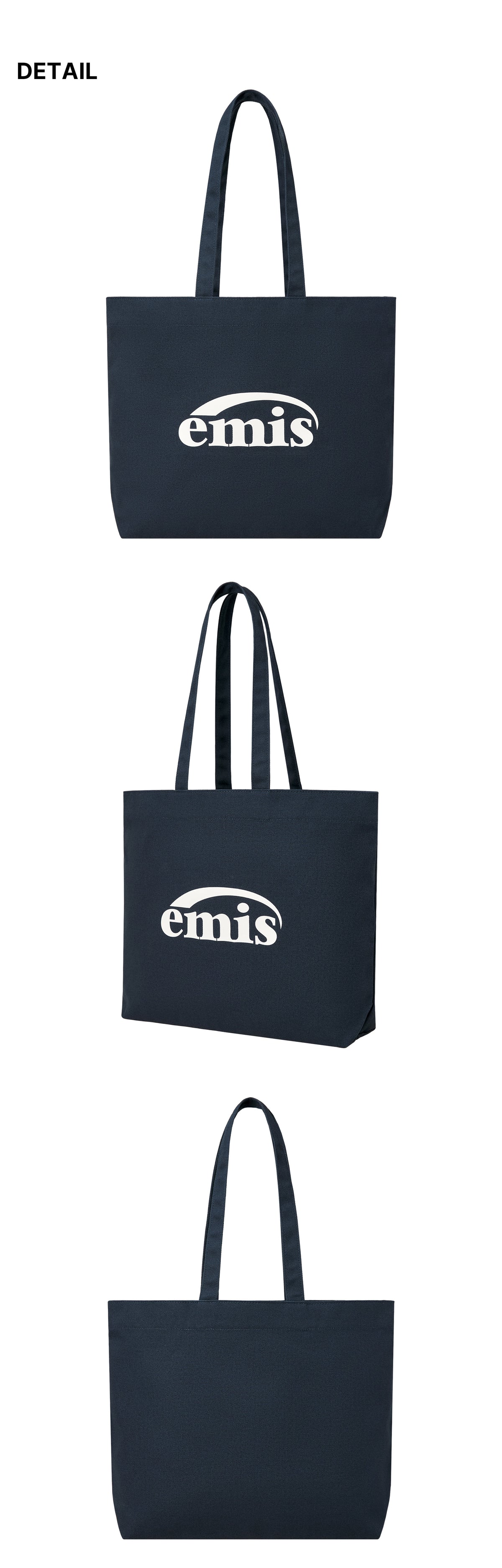 Emis Logo Oxford Shoulder Bag-Navy
