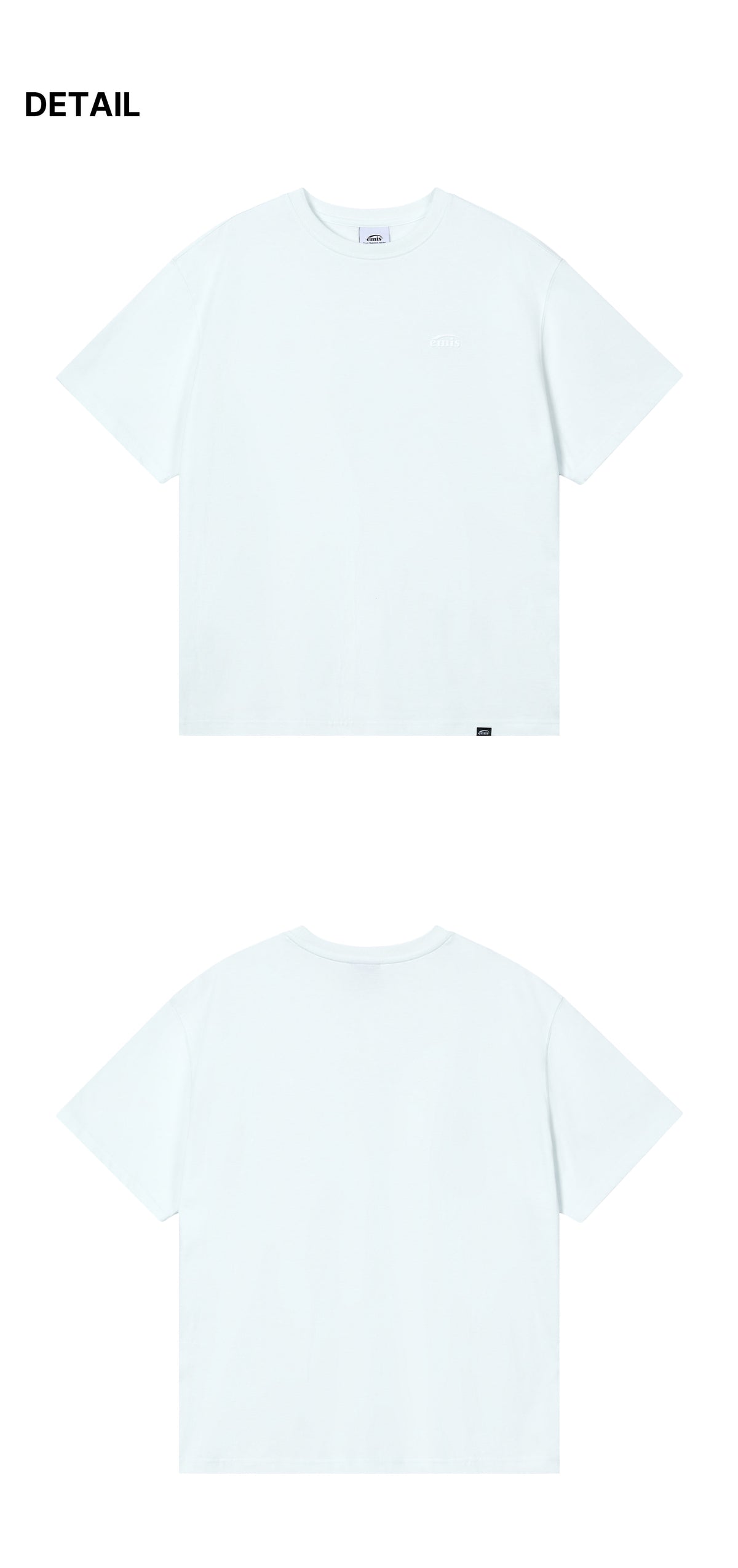 Emis Mono Logo Print T-Shirt-Blue White