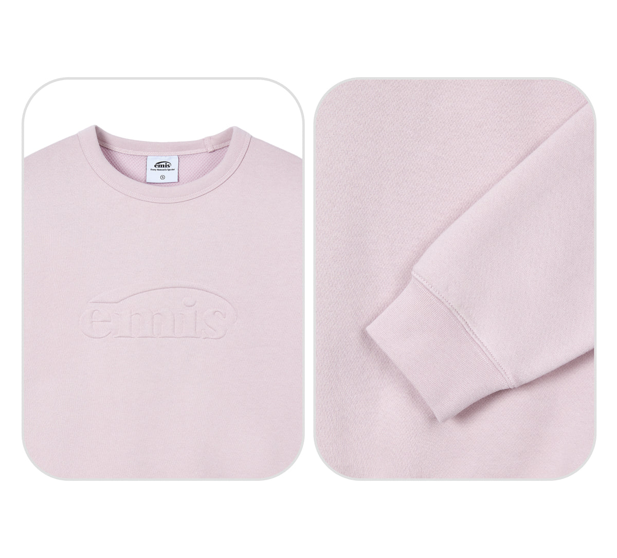 Emis Embossed Logo Sweatshirt-Pink