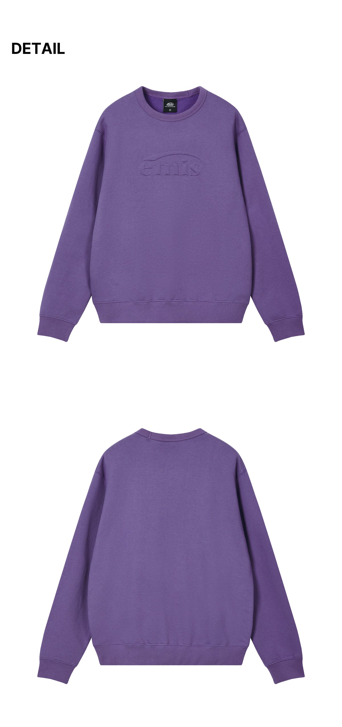 Emis Embossed Logo Sweatshirt-Purple