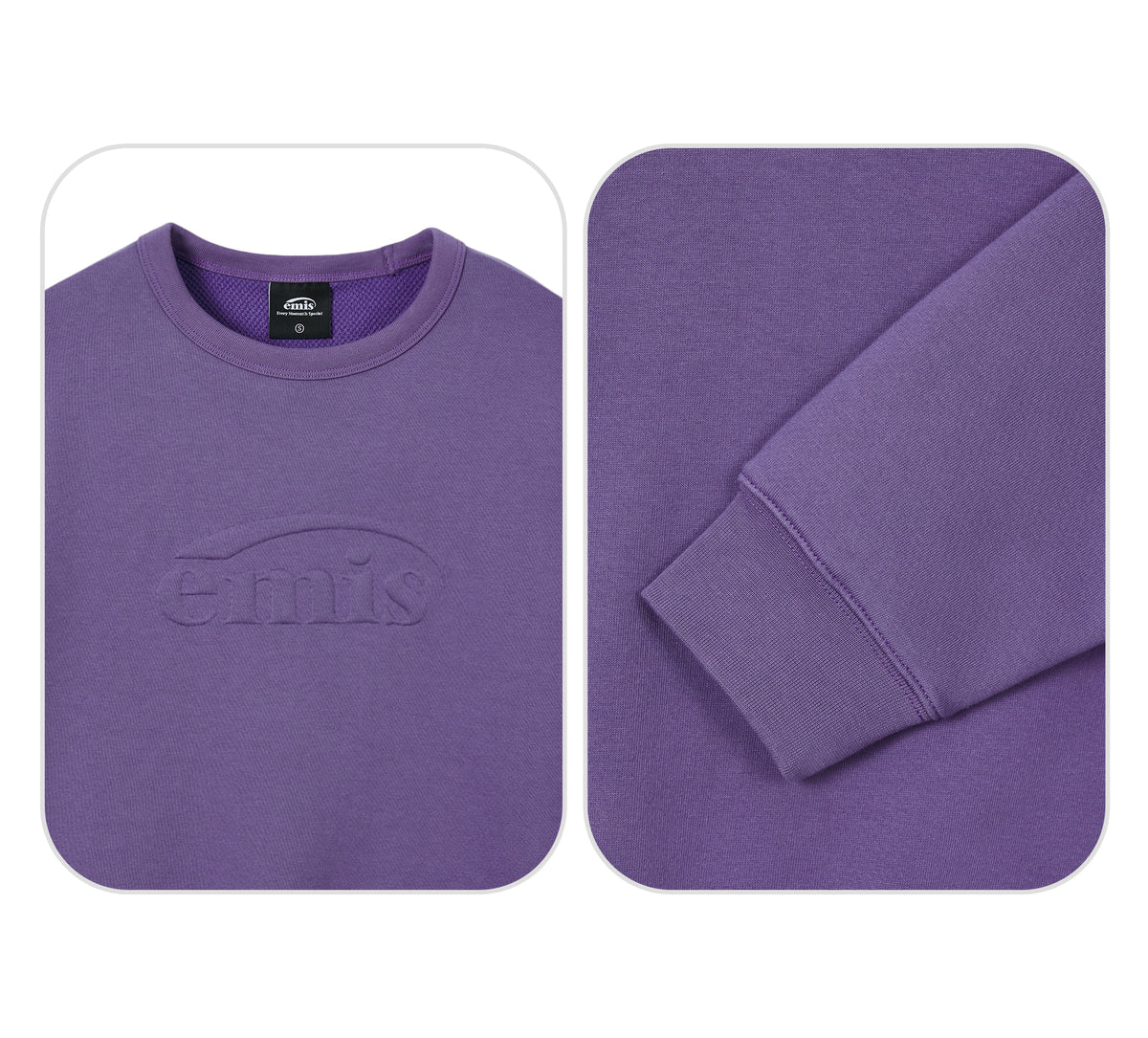 Emis Embossed Logo Sweatshirt-Purple