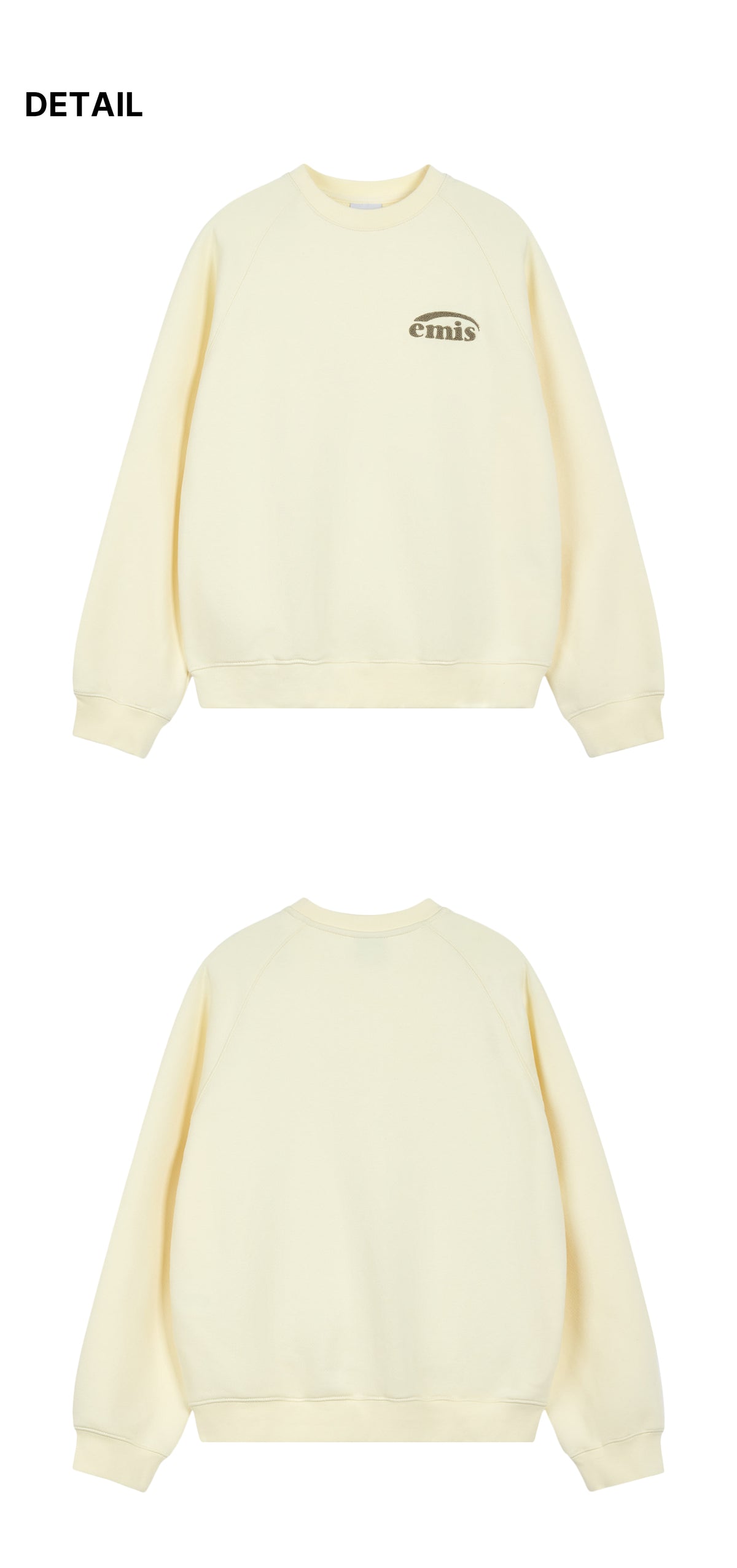 Emis Boucle Logo Raglan Sweatshirt-Cream