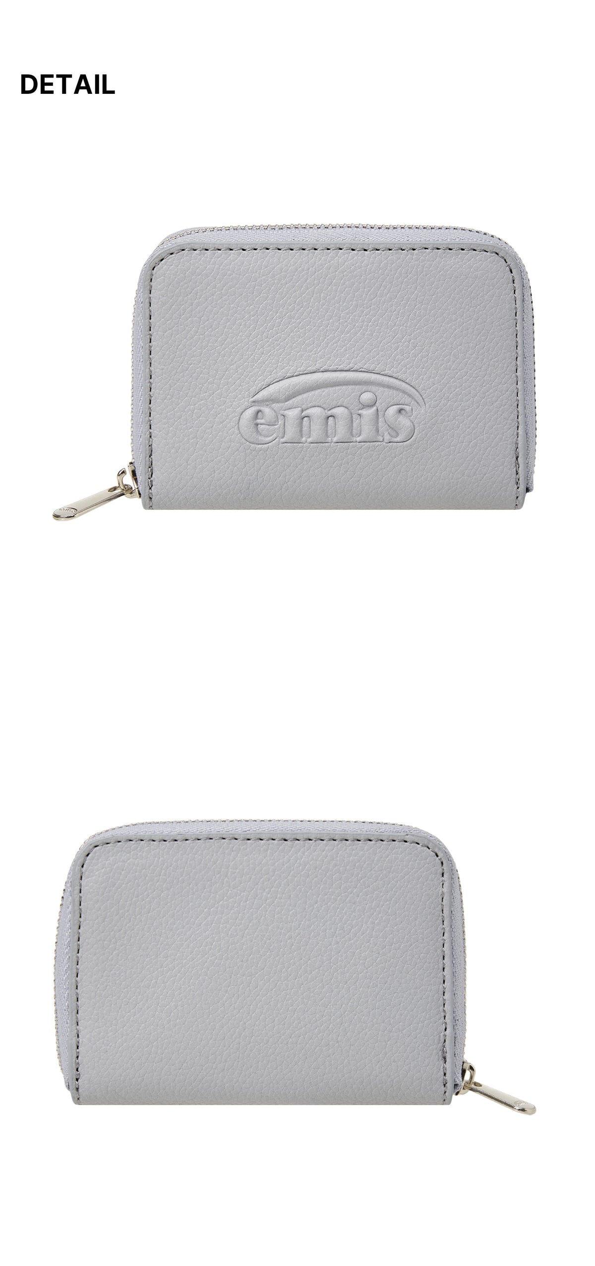 Emis Grain Logo Zip Wallet-Ash Blue