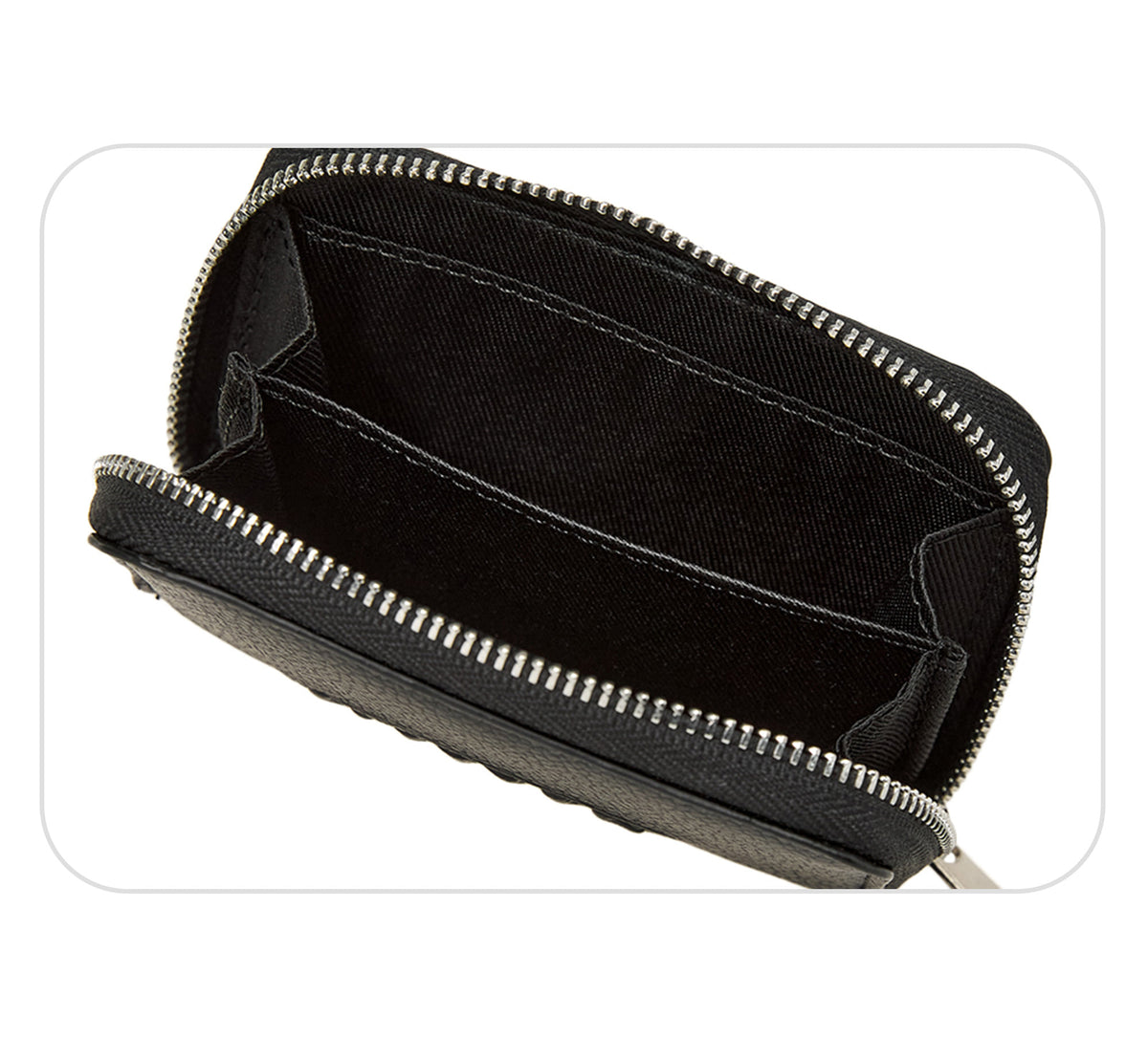 Emis Grain Logo Zip Wallet-Black