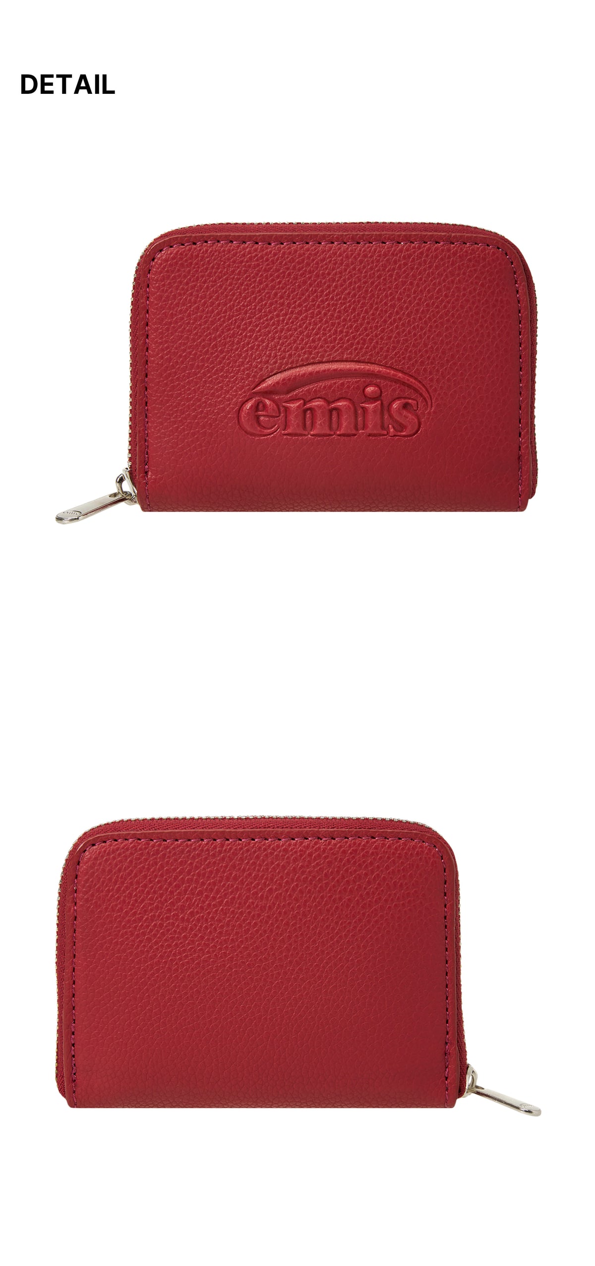 Emis Grain Logo Zip Wallet-Red