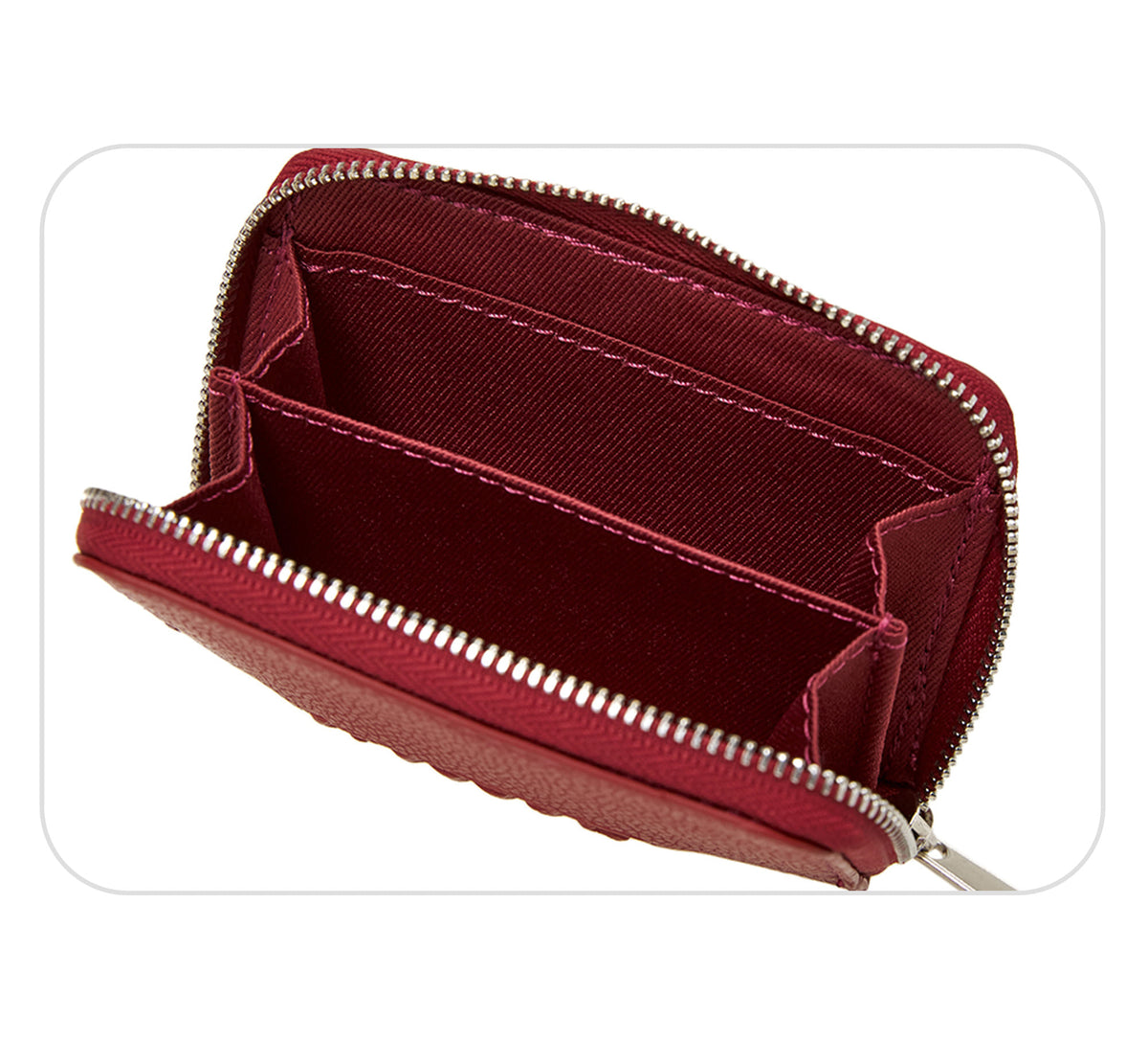 Emis Grain Logo Zip Wallet-Red