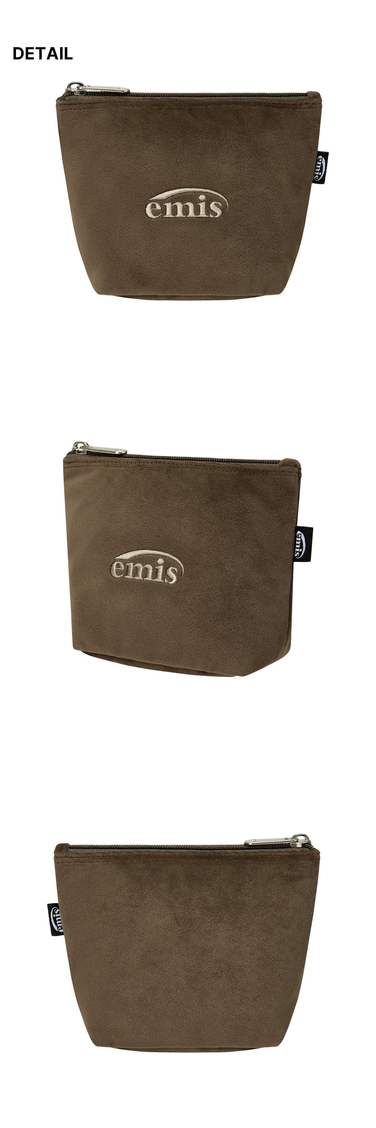 Emis Velvet Mini Pouch-Brown