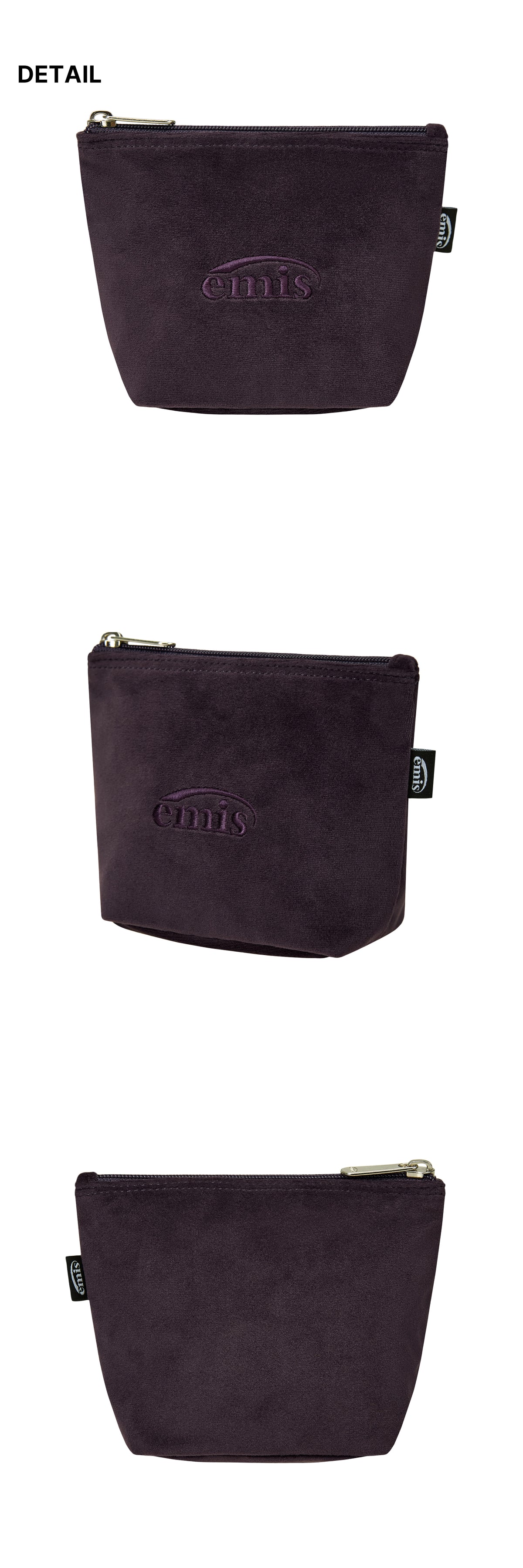 Emis Velvet Mini Pouch-Purple