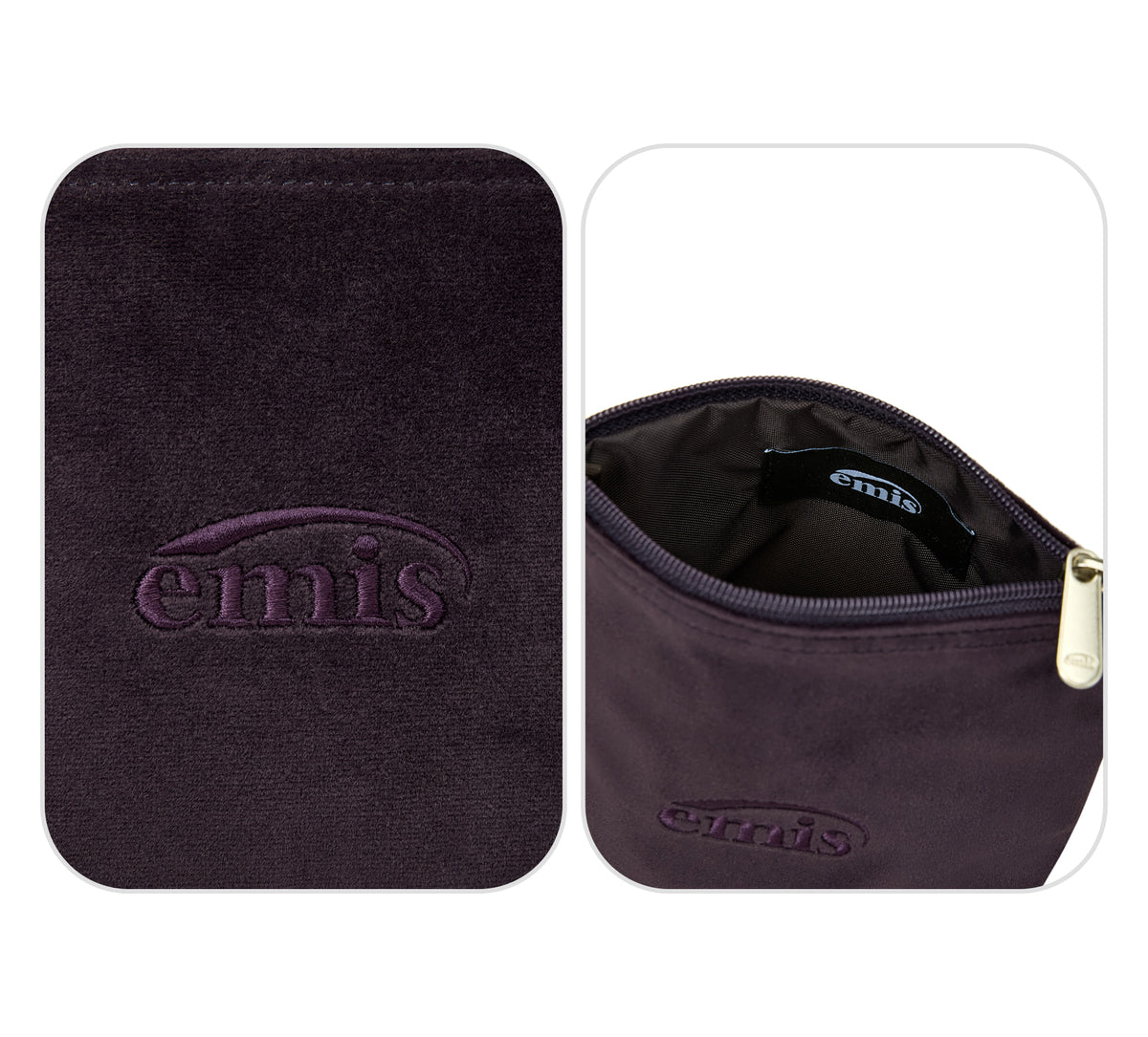 Emis Velvet Mini Pouch-Purple