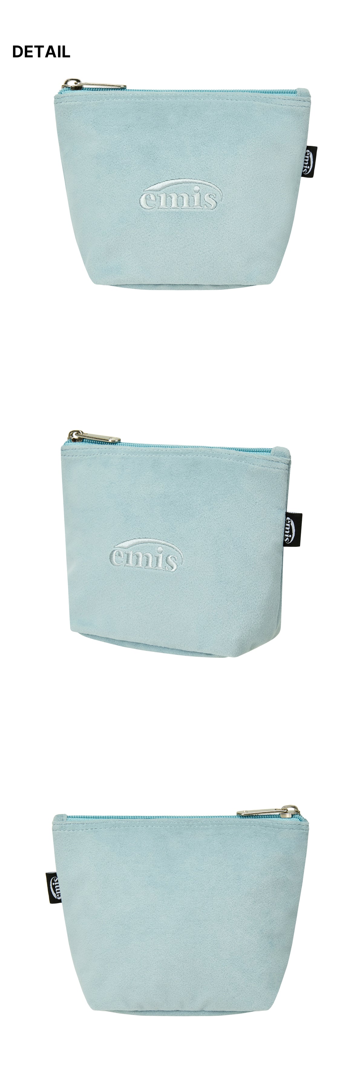 Emis Velvet Mini Pouch-Sky Blue