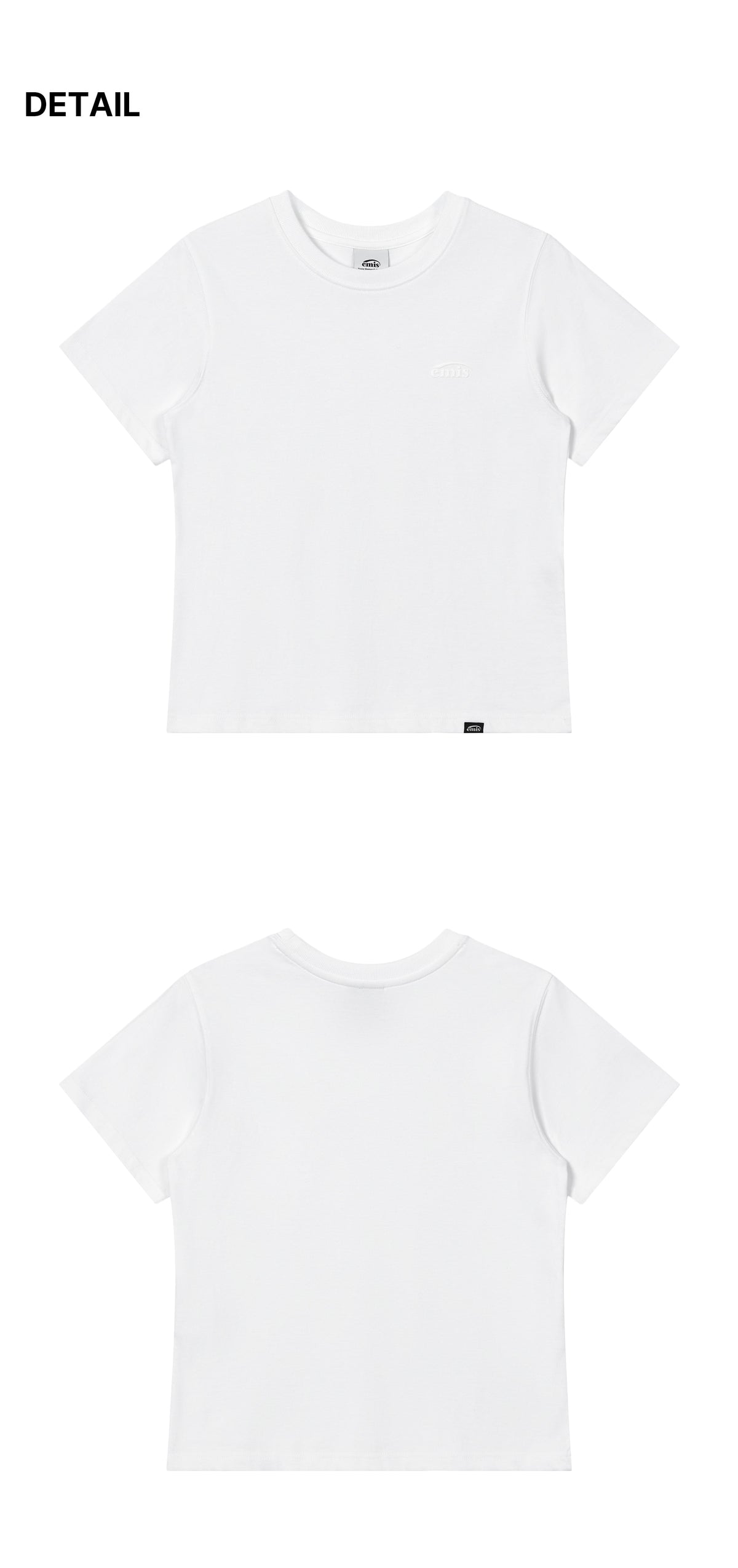 Emis Mono Logo Print T-Shirt-White