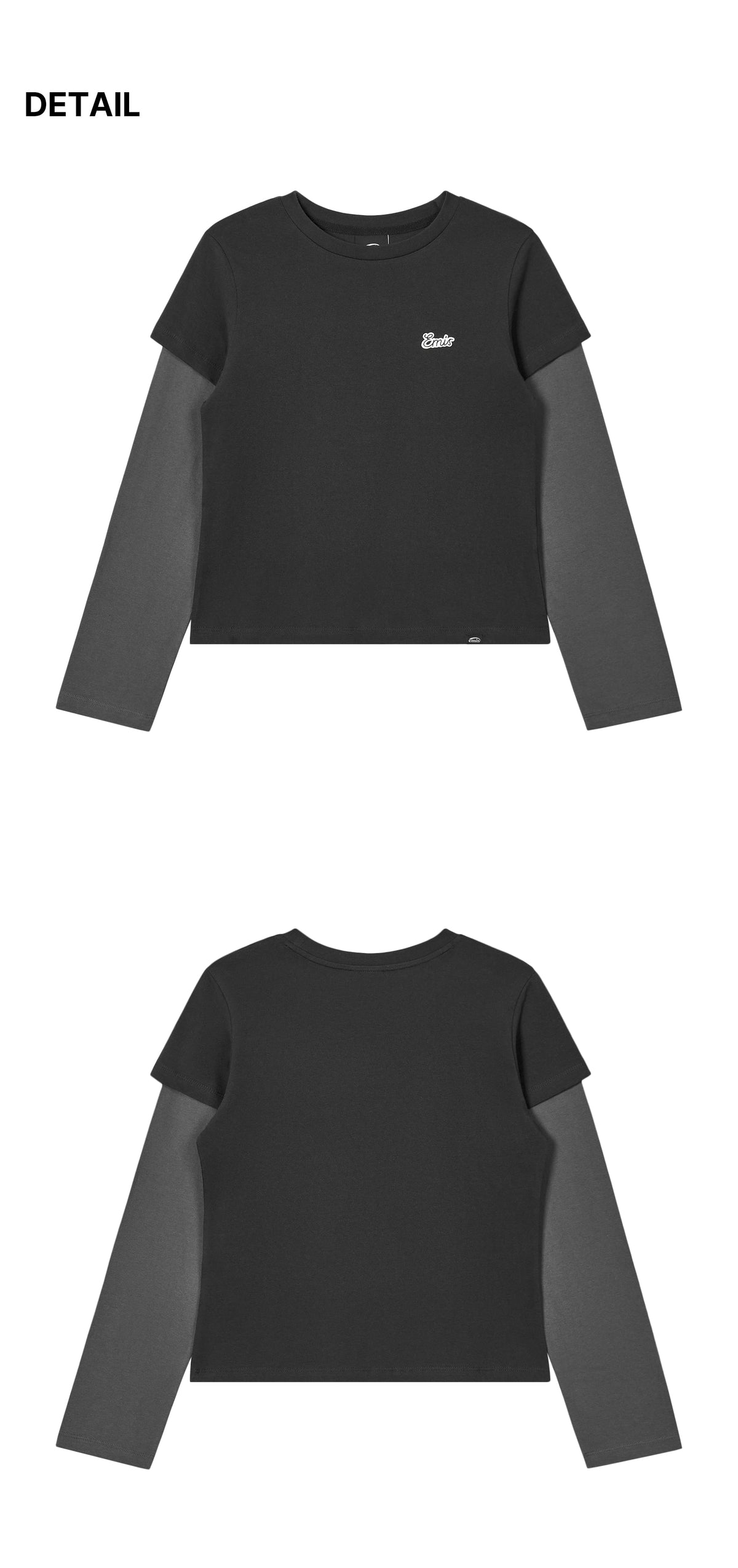 Emis Layered LS T-Shirt-Black