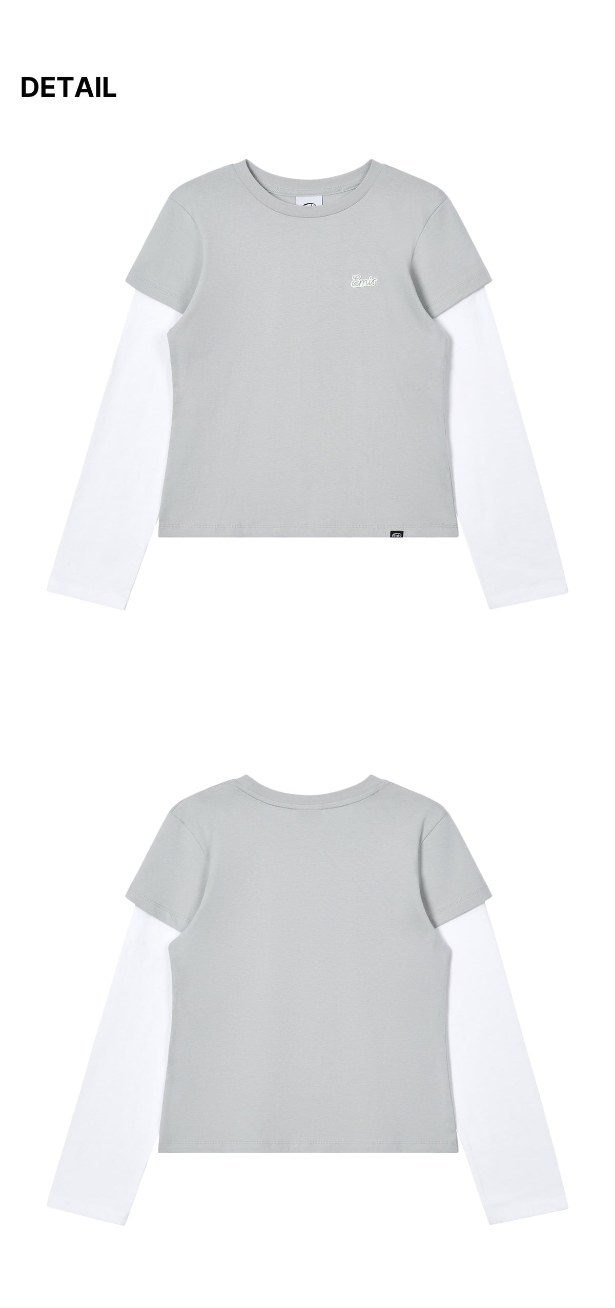 Emis Layered LS T-Shirt-Light Gray