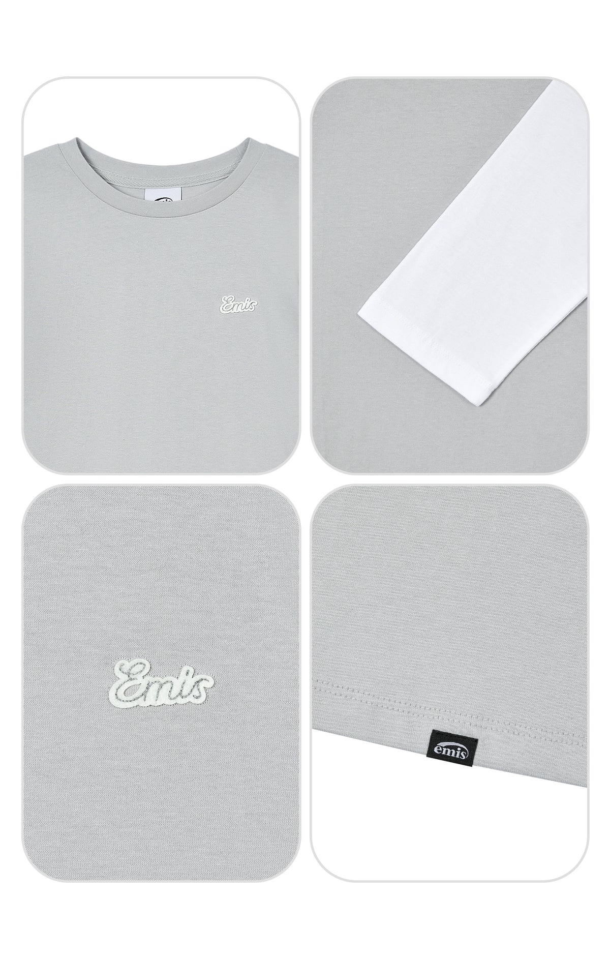 Emis Layered LS T-Shirt-Light Gray