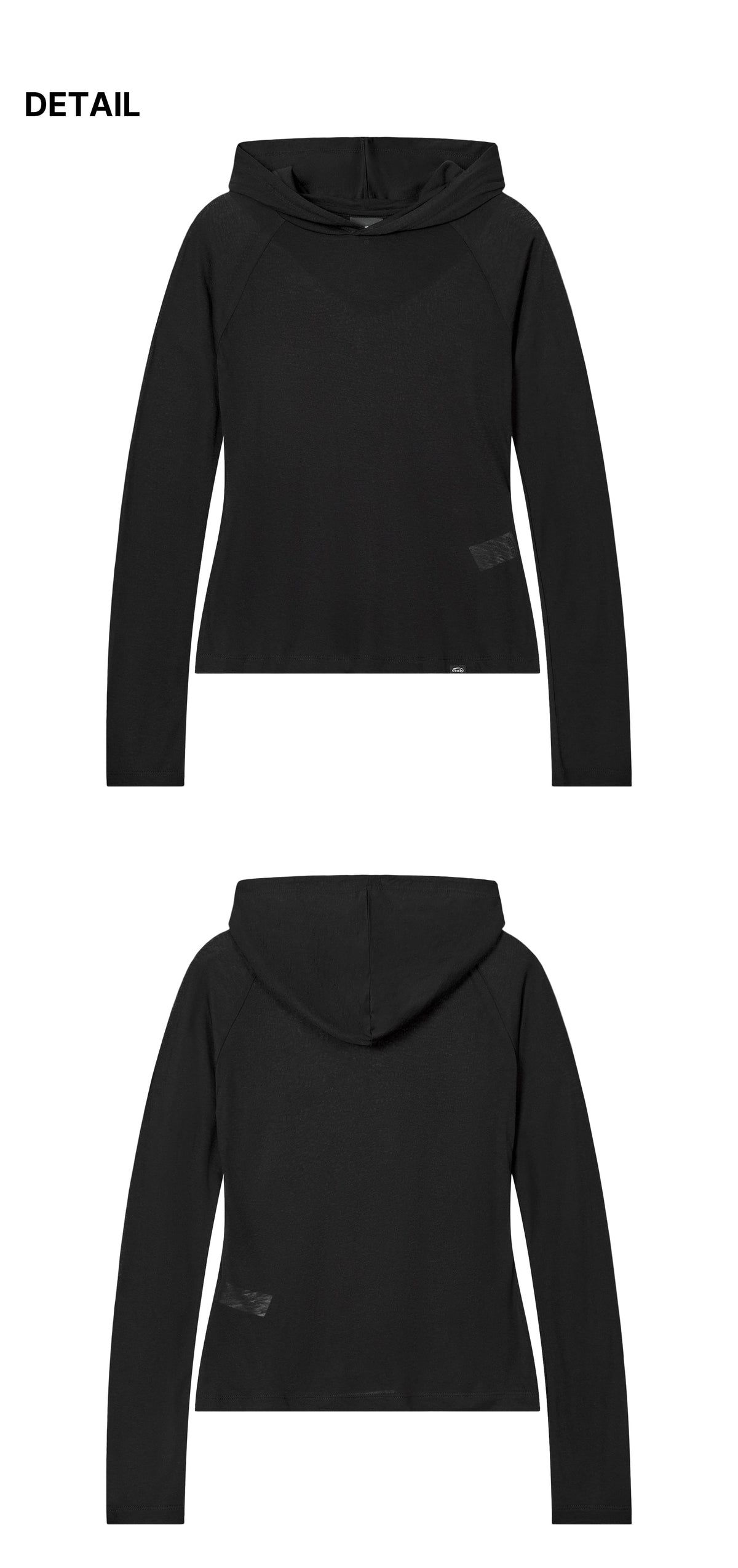 Emis Hooded LS T-Shrit-Black