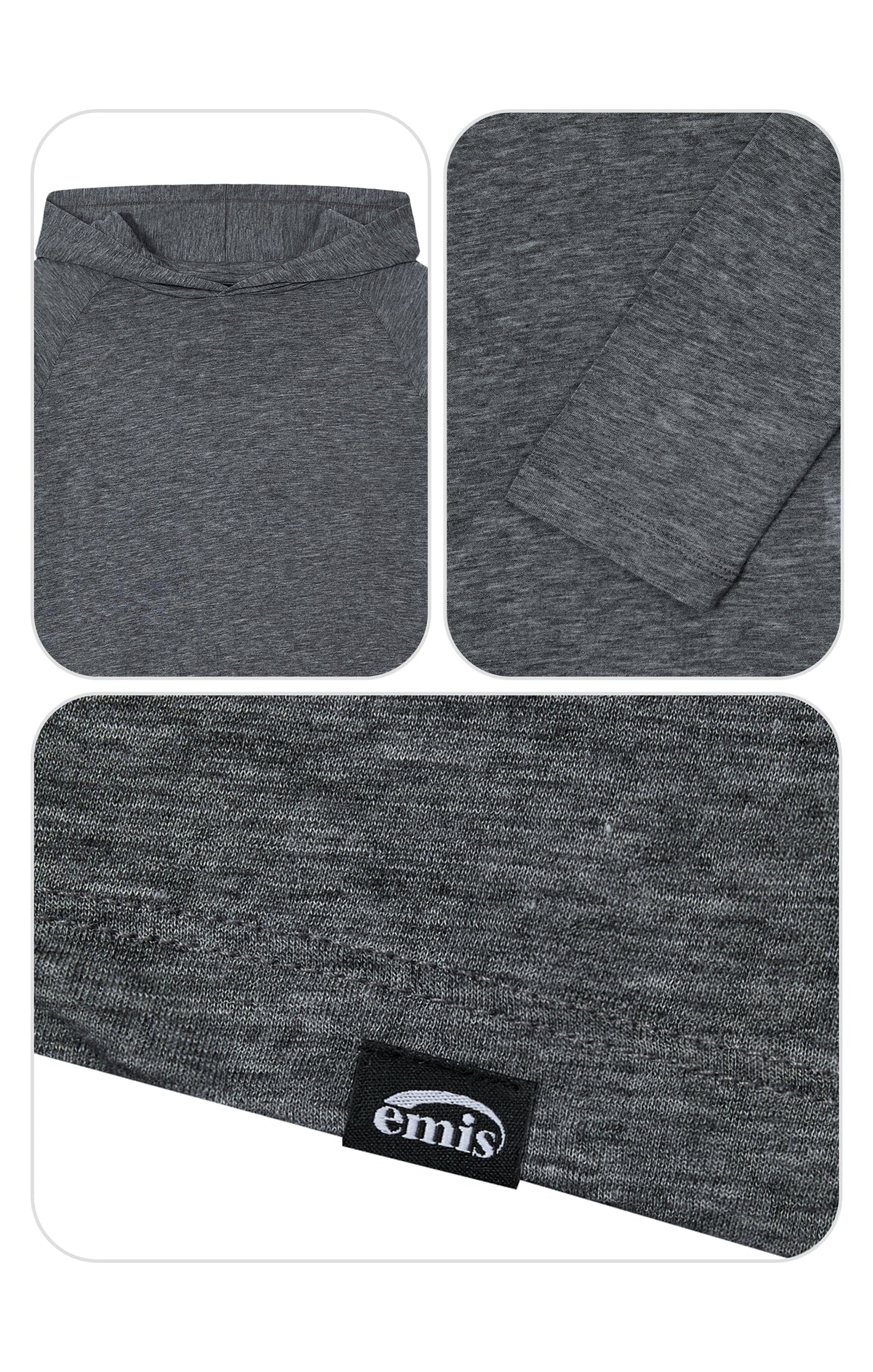 Emis Hooded LS T-Shrit-Gray