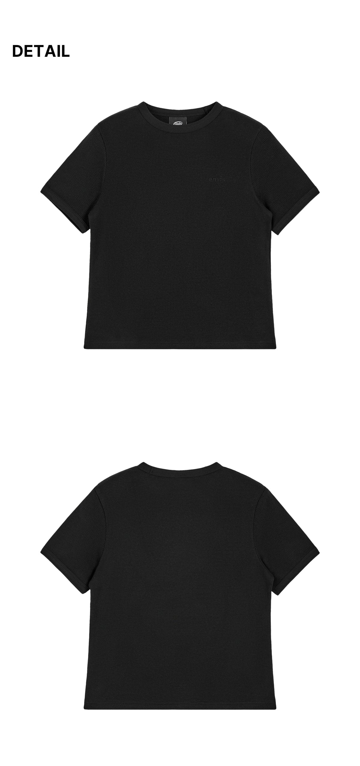 Emis Waffle T-Shirt-Black