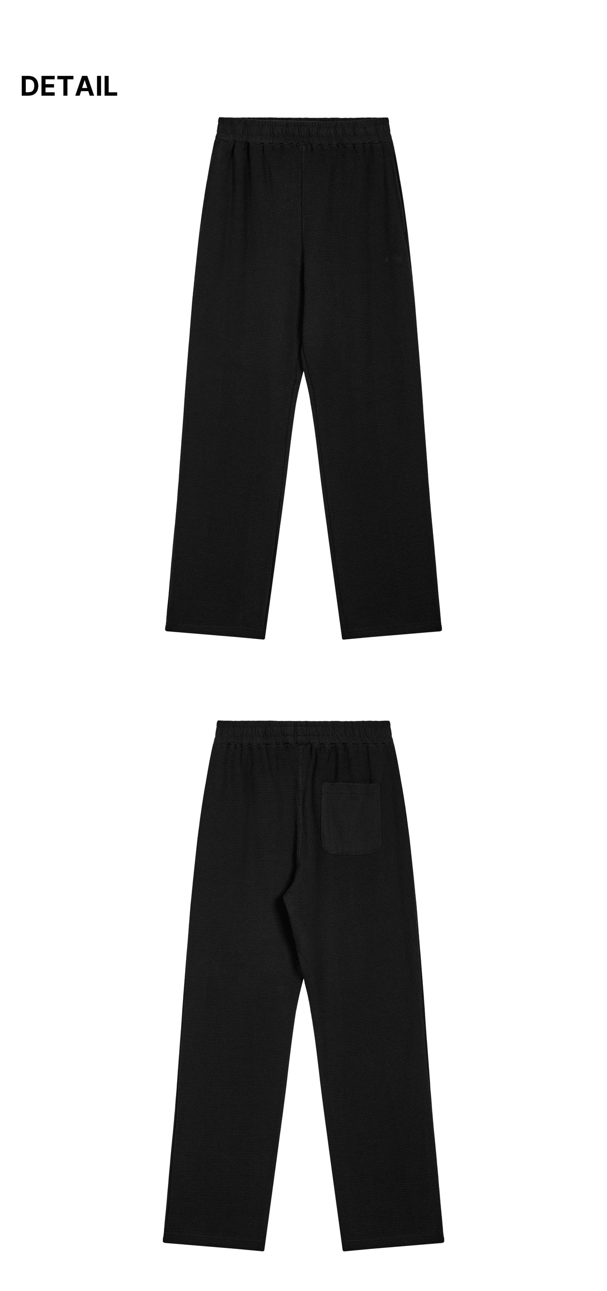 Emis Waffle Lounge Pants-Black