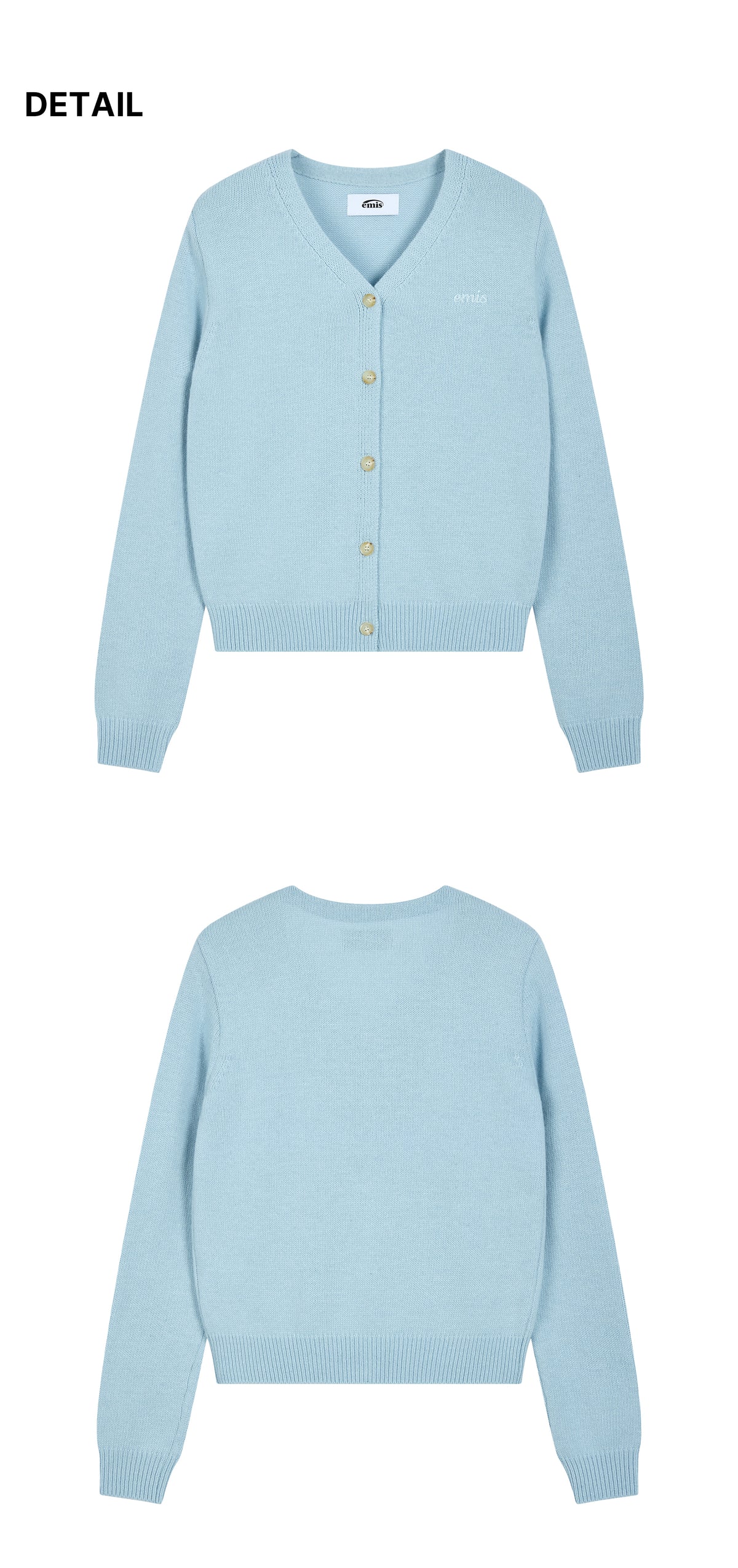 Emis V-Neck Cardigan-Sky Blue
