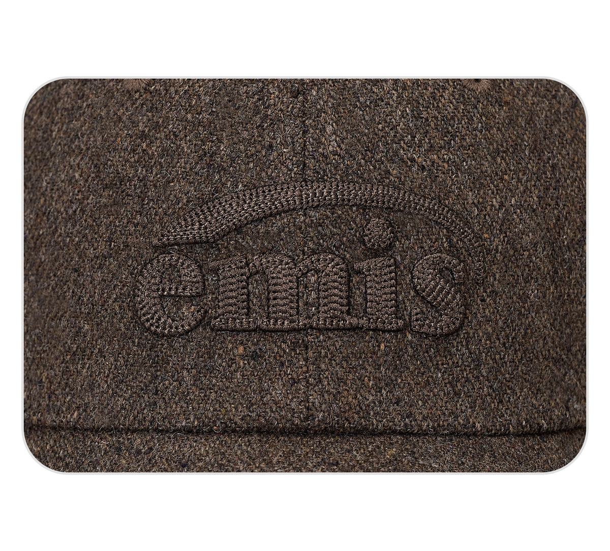 Emis Chain Logo Wool Cap-Brown