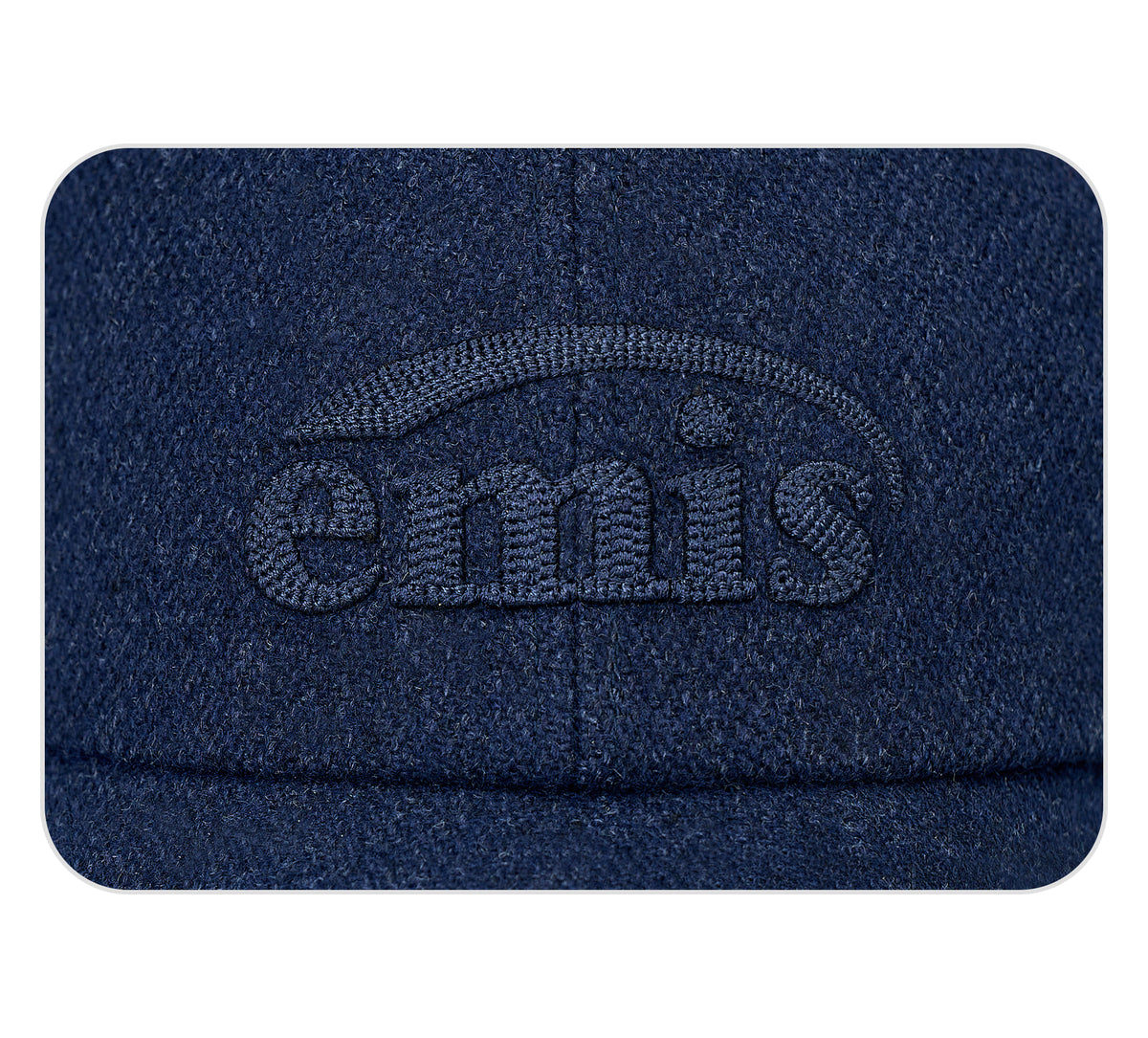 Emis Chain Logo Wool Cap-Navy