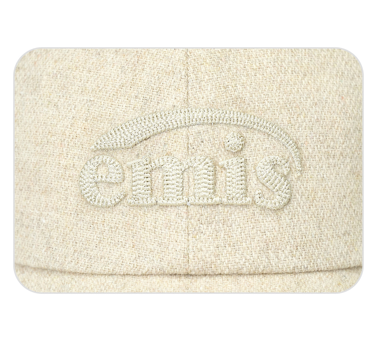 Emis Chain Logo Wool Cap-Oatmeal Melange