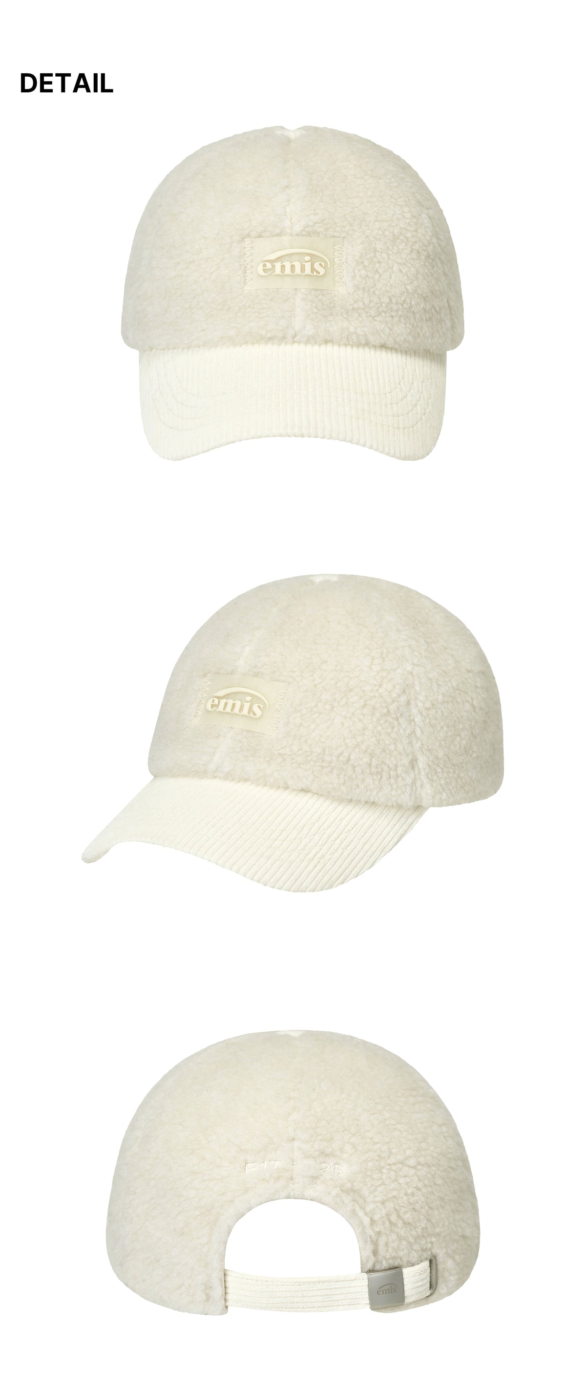 Emis Teddy Combi Cap-Ivory