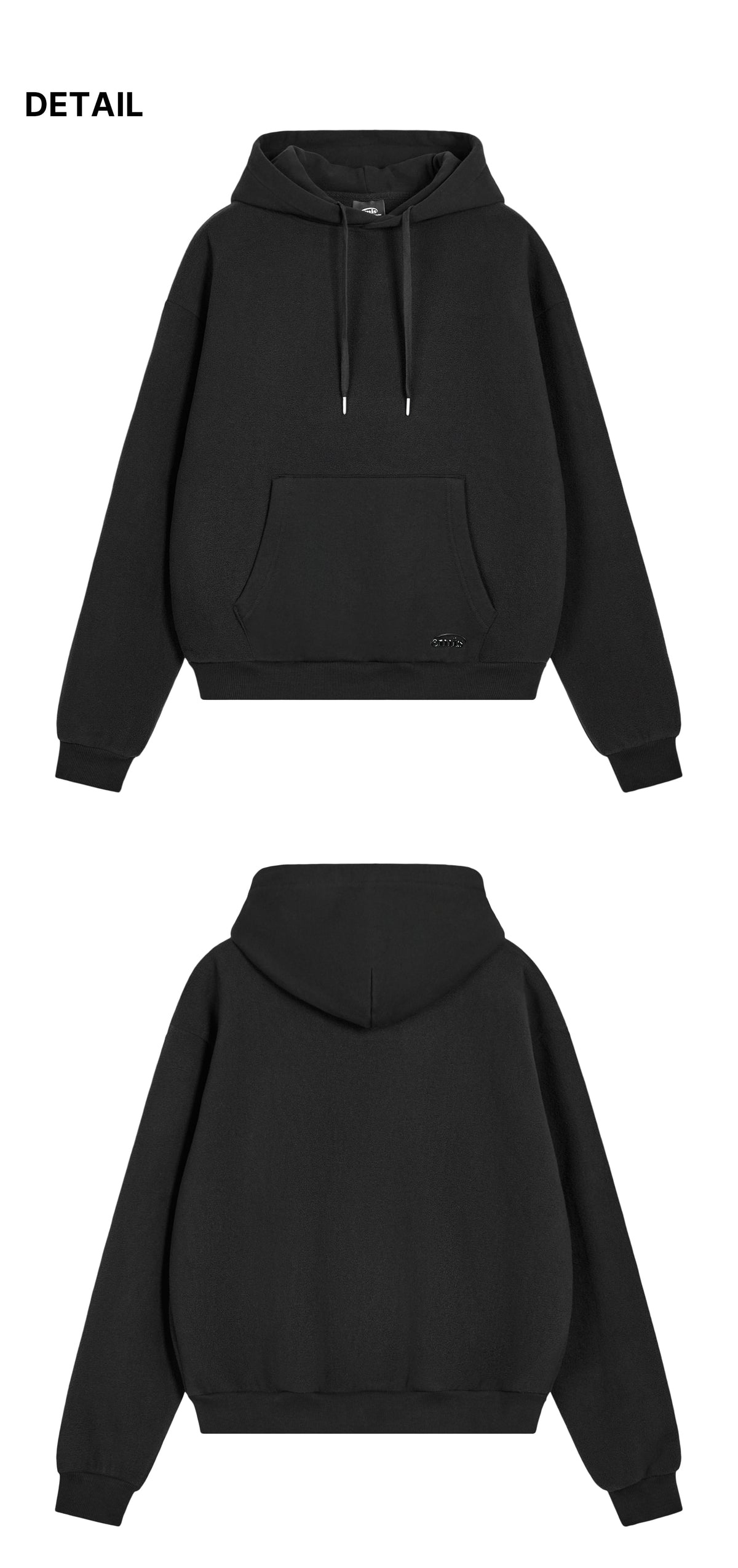Emis Fleece Combi Hoodie-Black