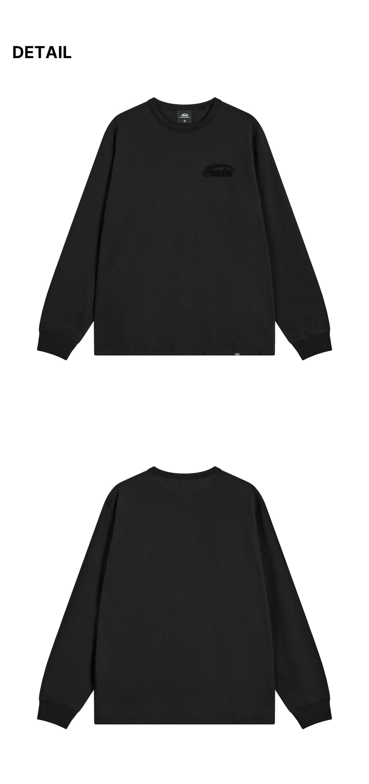 Emis Boucle Logo LS T-Shirt-Black