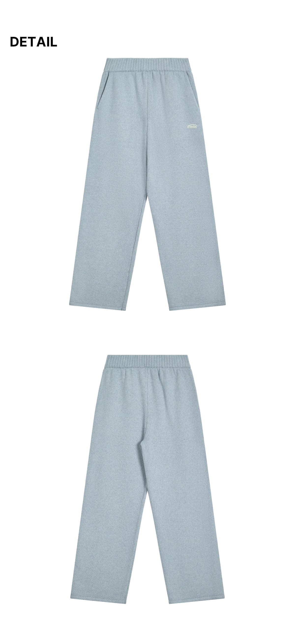 Emis Lounge Knit Pants-Ash Blue