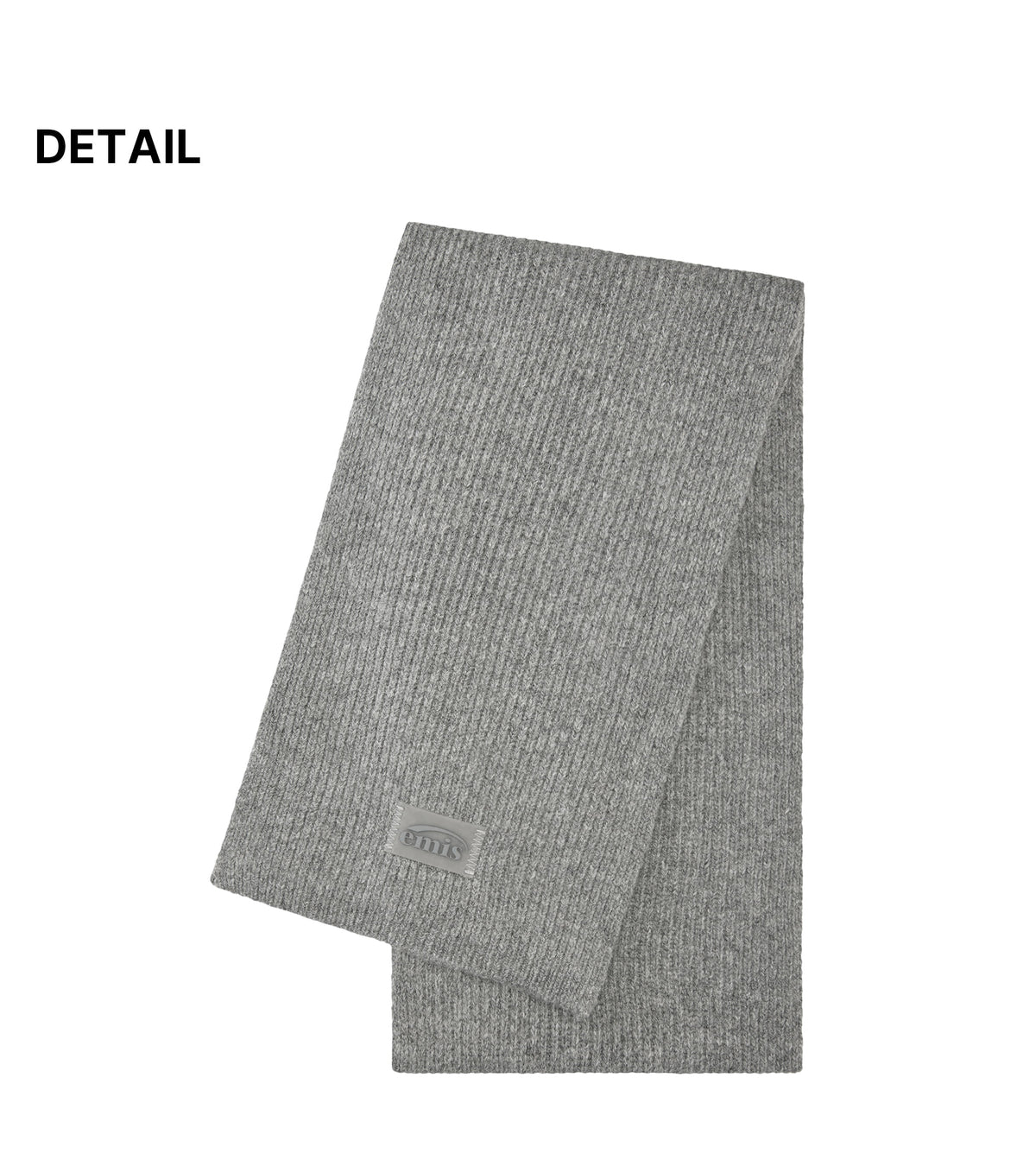 EMIS Square Patch Point Muffler-Melange Gray