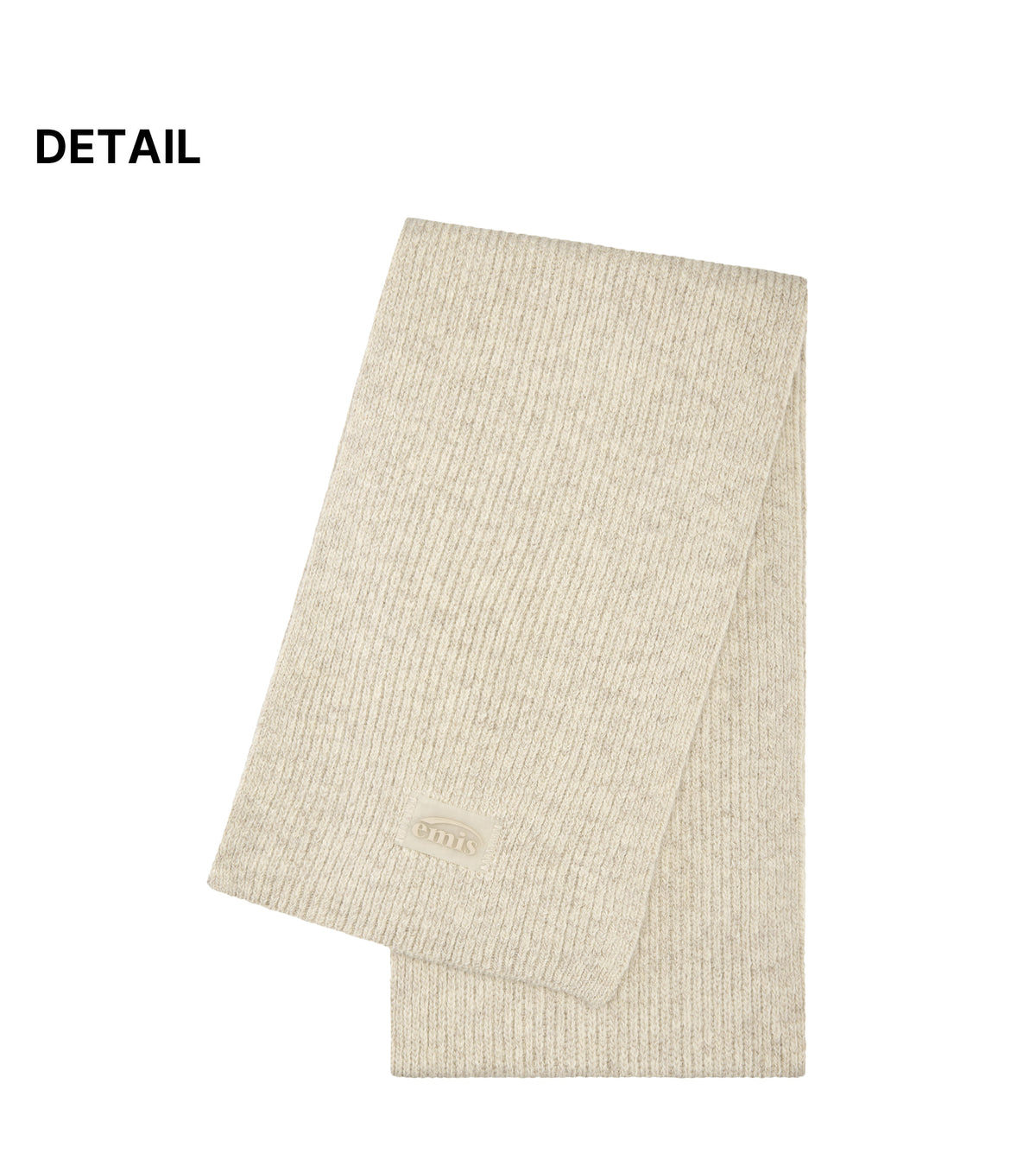 EMIS Square Patch Point Muffler-Oatmeal Melange