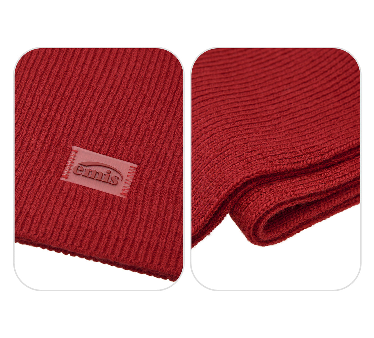 EMIS Square Patch Point Muffler-Red