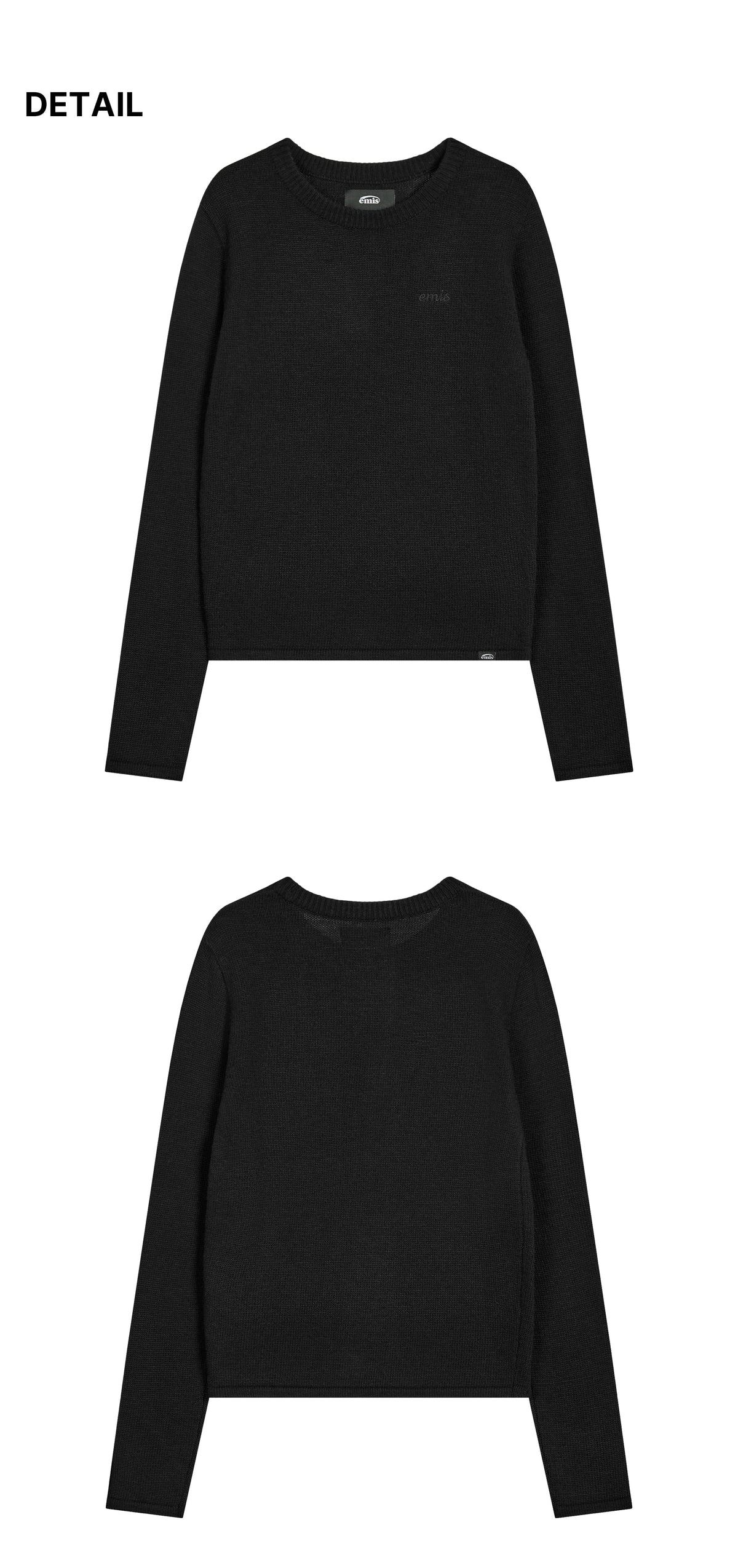 Emis Classic Knit Pullover-Black