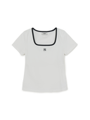 MLB Korea Women's Basic Square Neck Slim Fit T-shirt