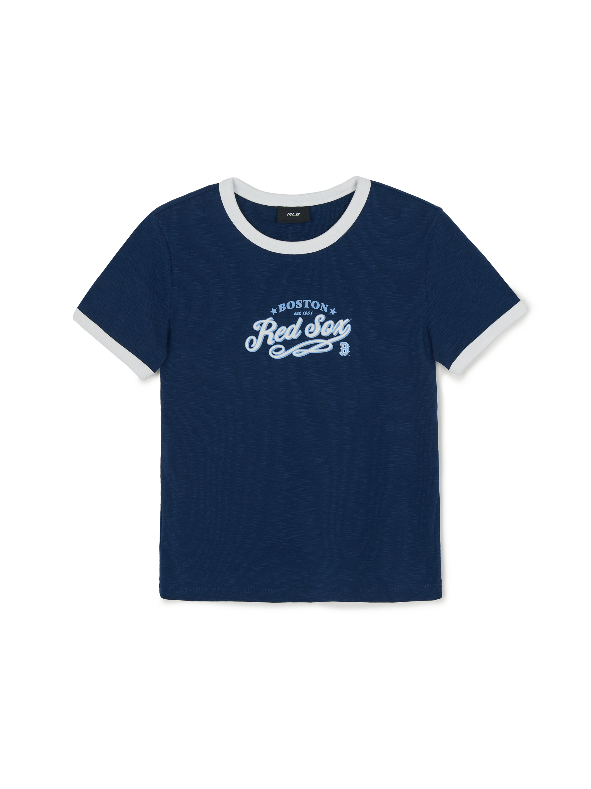 [mlb korea] Women's Varsity Lettering Slim Slub Ringer T-shirts