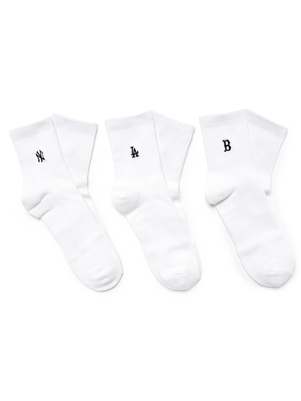 MLB Small Logo Embroidery Socks 3pairs Set