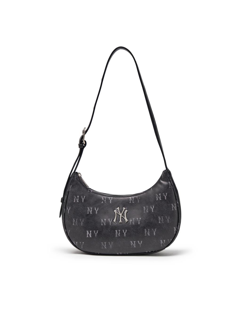 MLB Korea Classic Monogram Vintage PU Hobo Bag