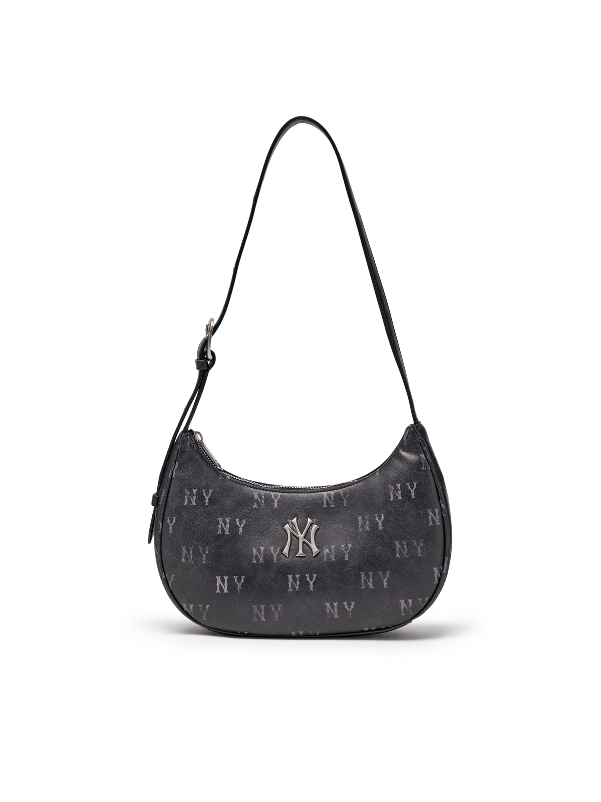 MLB Korea Classic Monogram Vintage PU Hobo Bag