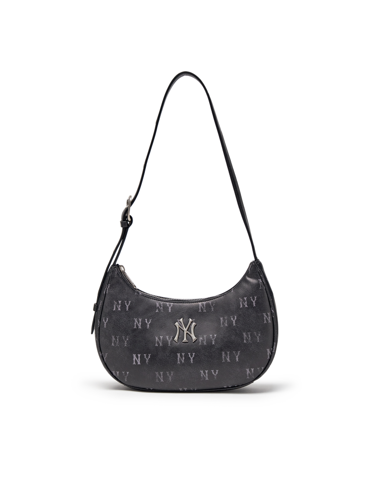 Mlb Classic Monogram Vintage PU Hobo Bag