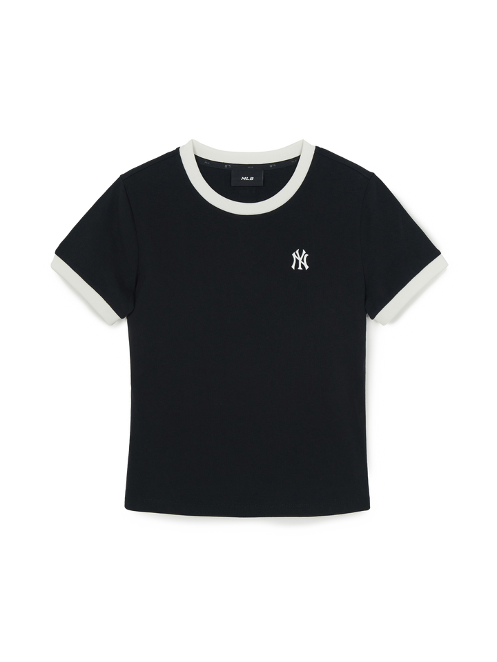 MLB Korea Women's Basic Small Logo Ringer T-shirts