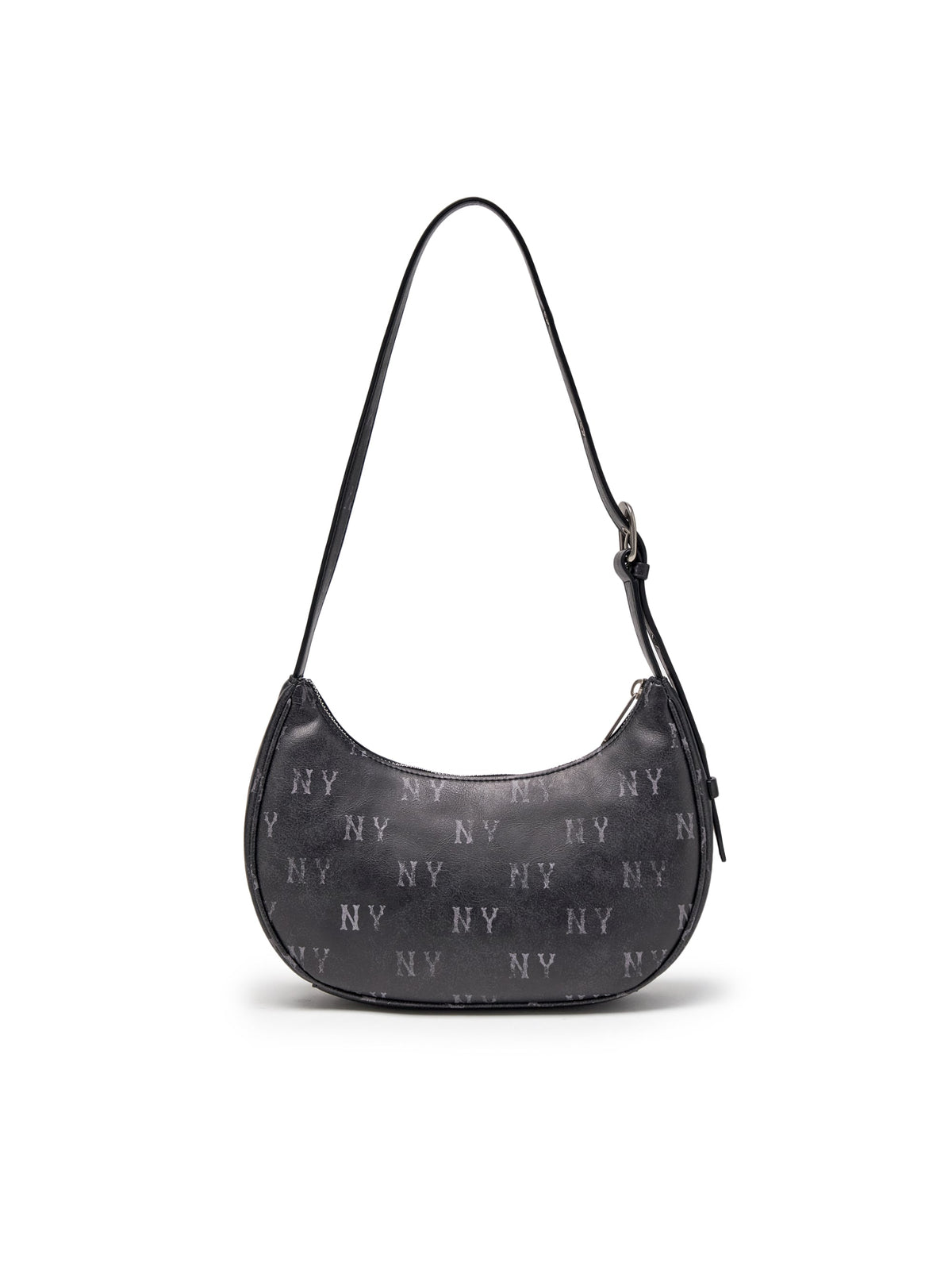MLB Korea Classic Monogram Vintage PU Hobo Bag