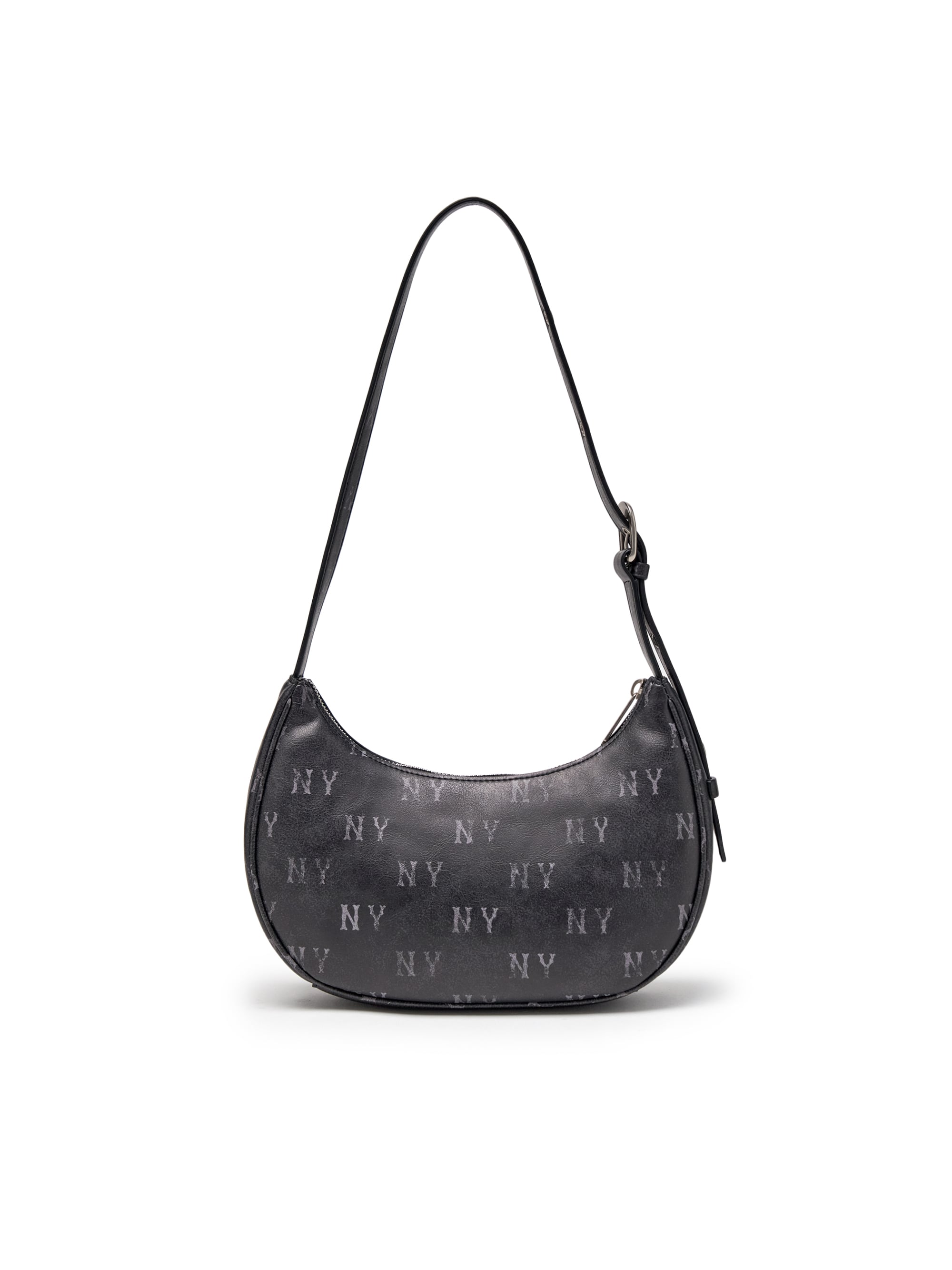 MLB Korea Classic Monogram Vintage PU Hobo Bag