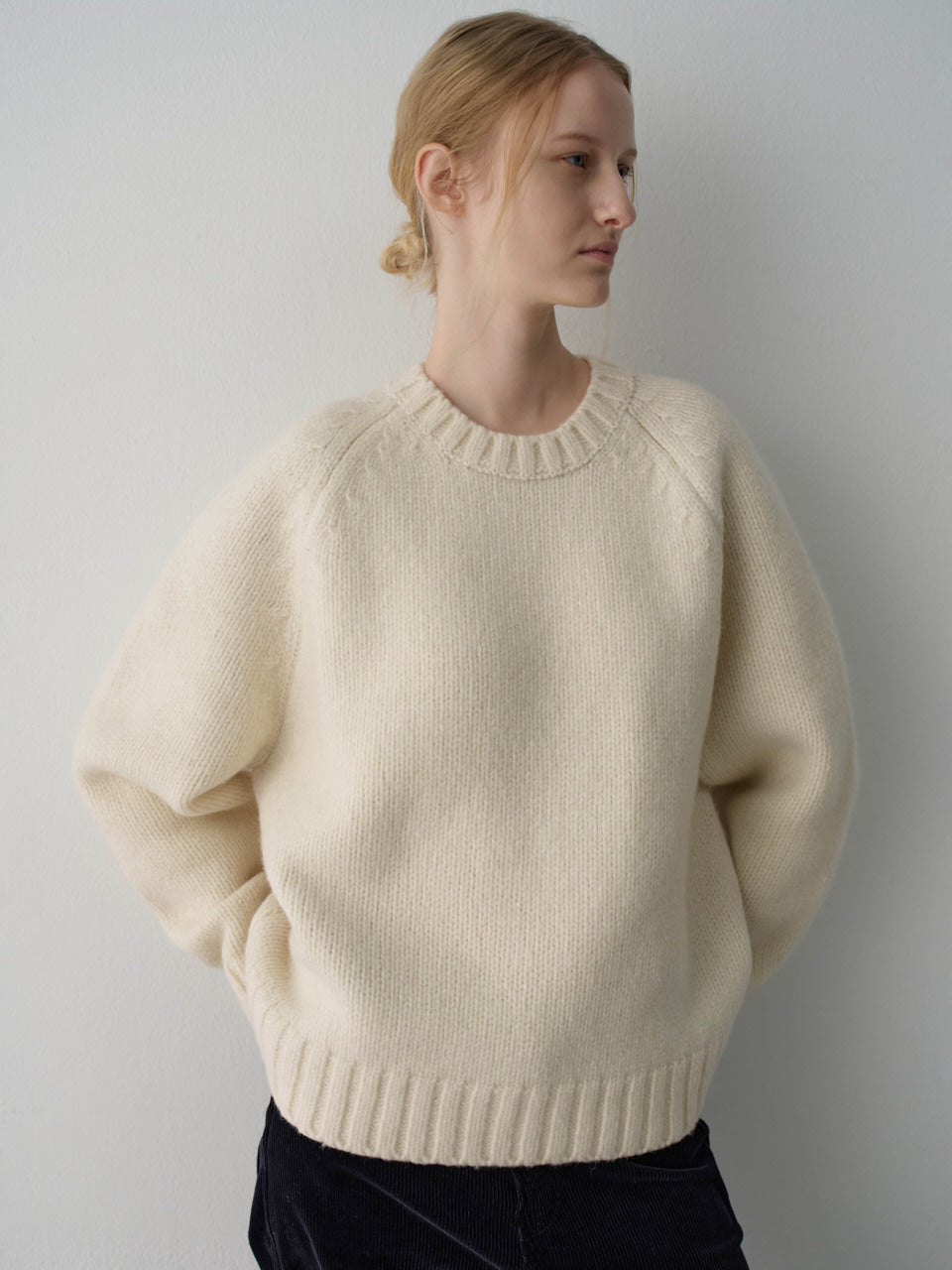 Facade Pattern Essential Raglan Knitwear ivory