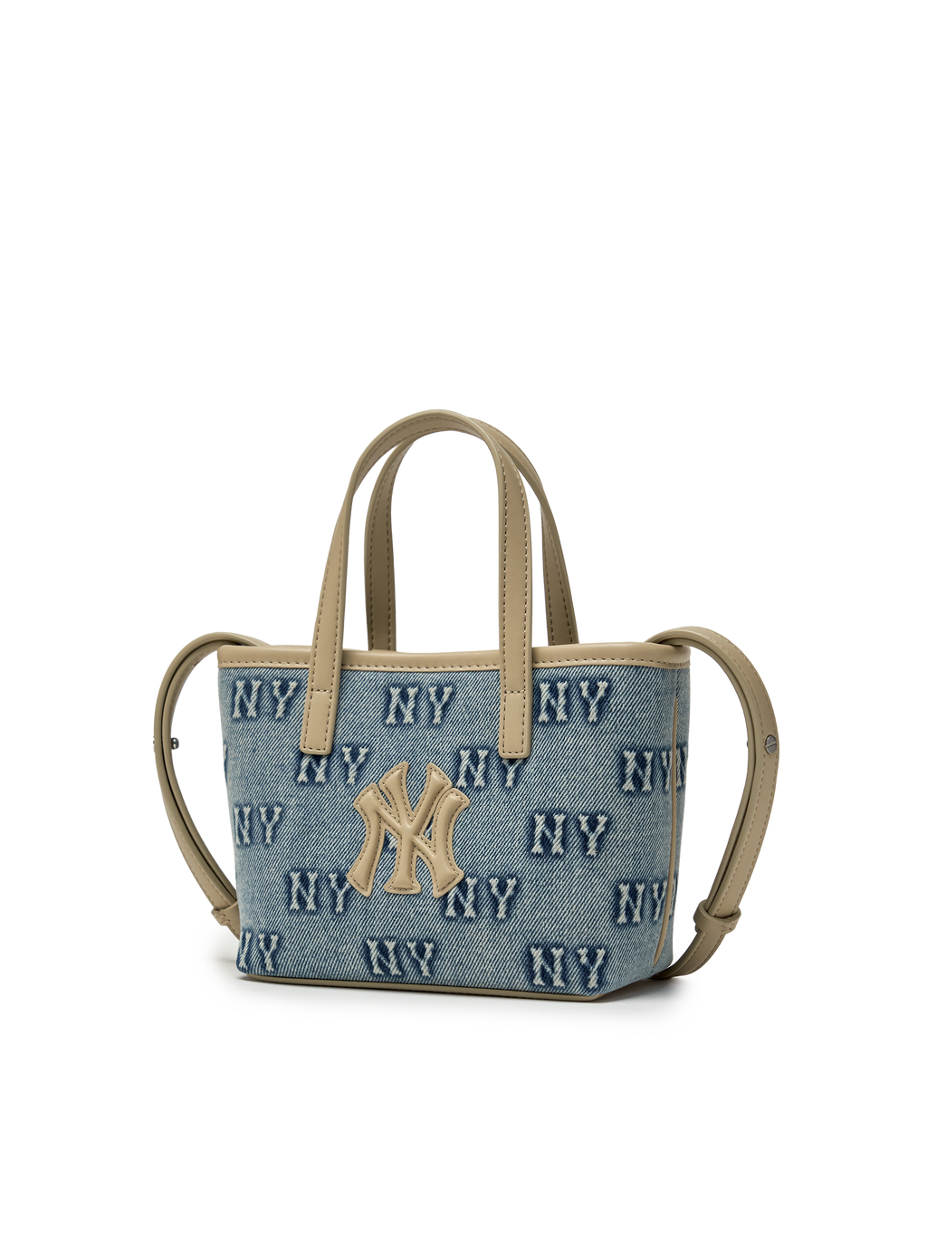 MLB Korea Classic Monogram Denim Embo Mini Cross Bag