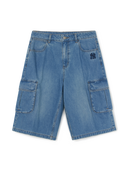 Mlb Men's Varsity Vintage Slub Cargo Denim Bermuda Pants