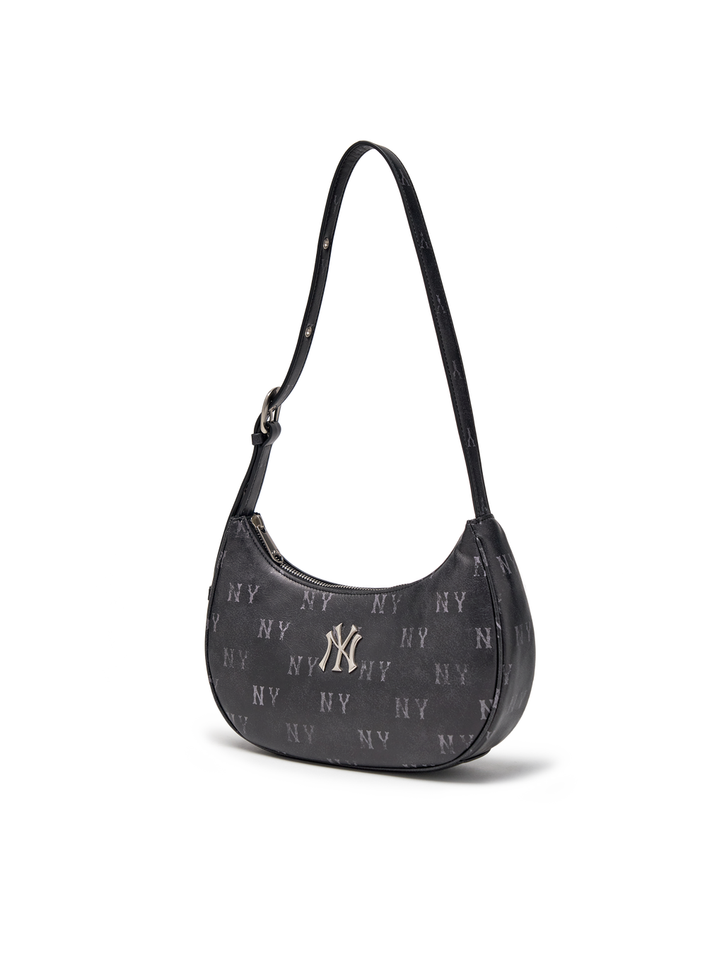 MLB Korea Classic Monogram Vintage PU Hobo Bag