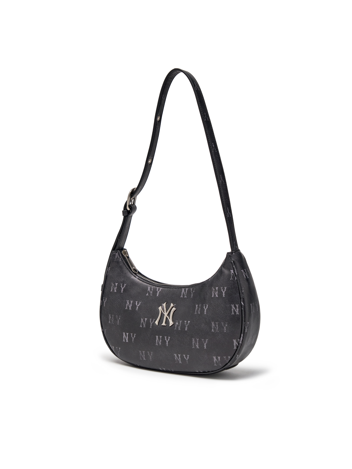 MLB Korea Classic Monogram Vintage PU Hobo Bag